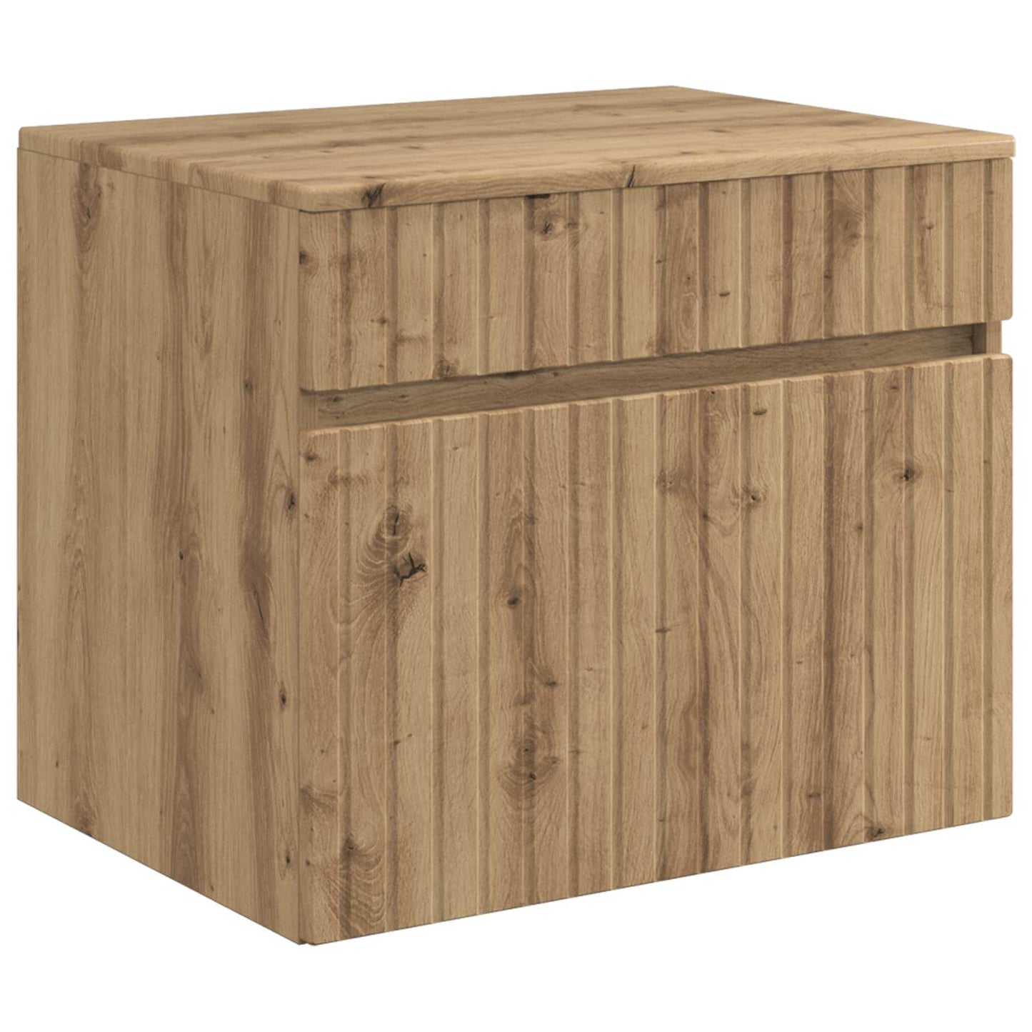 Badkamerkastenset 4 pcs Artisanaal eiken Bewerkt hout