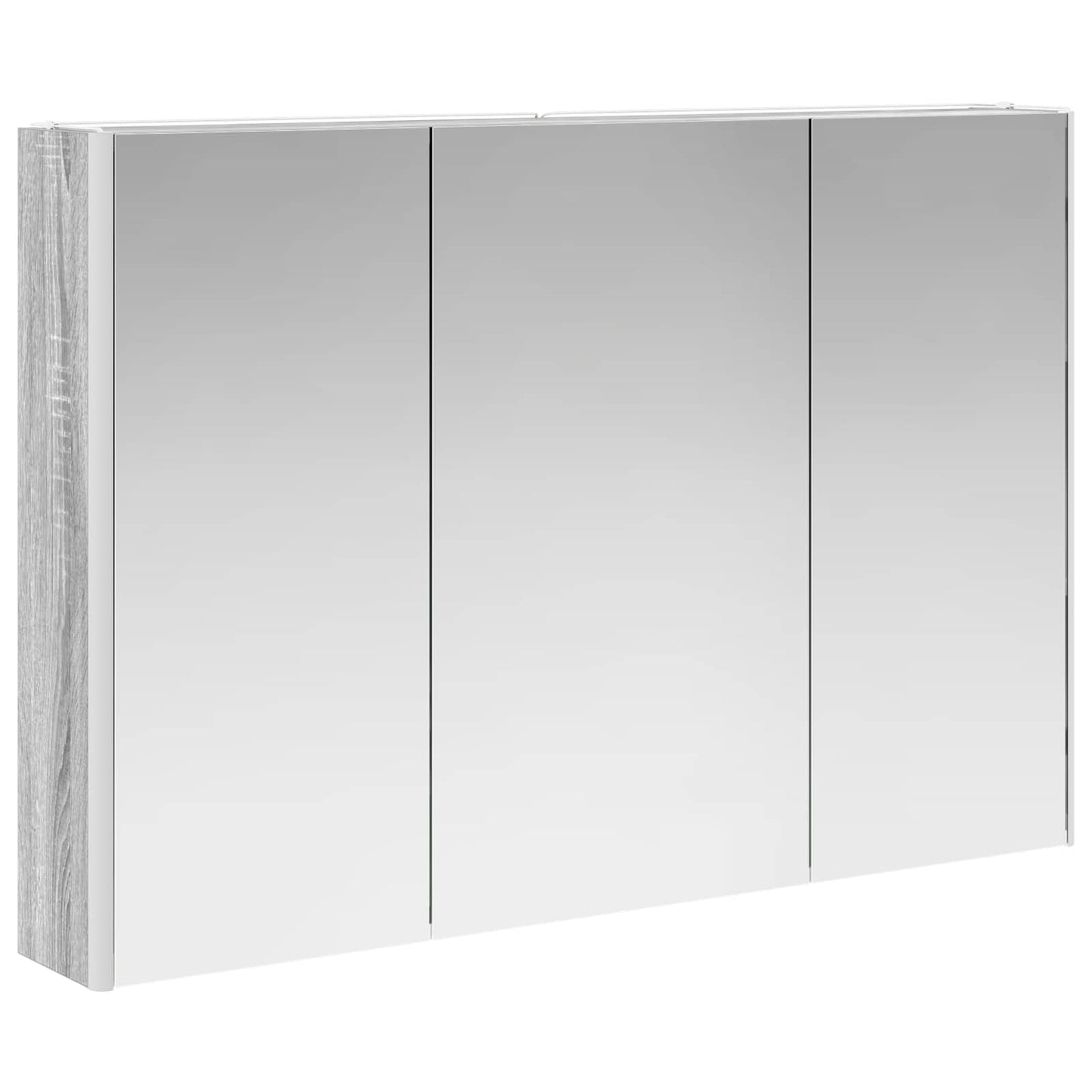 Badkamermeubelset 4 pcs Grijs Sonoma Bewerkt hout en glas