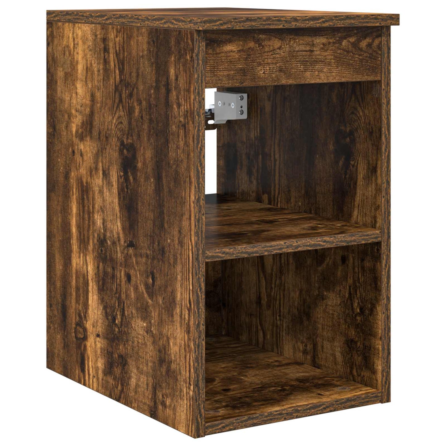 Badkamermeubelset 5 pcs Gerookt eiken Bewerkt hout en glas is nu te koop bij PeponiXL, paradijselijk wonen!