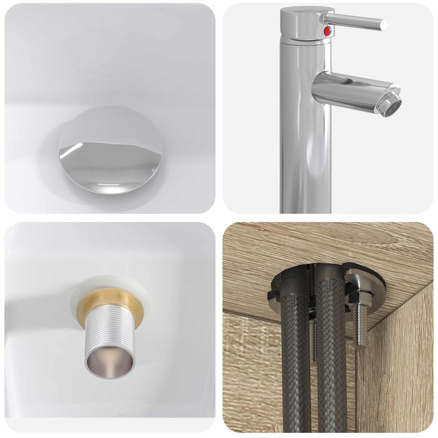 Badkamermeubelset 5 pcs Sonoma Eiken Bewerkt hout en glas is nu te koop bij PeponiXL, paradijselijk wonen!