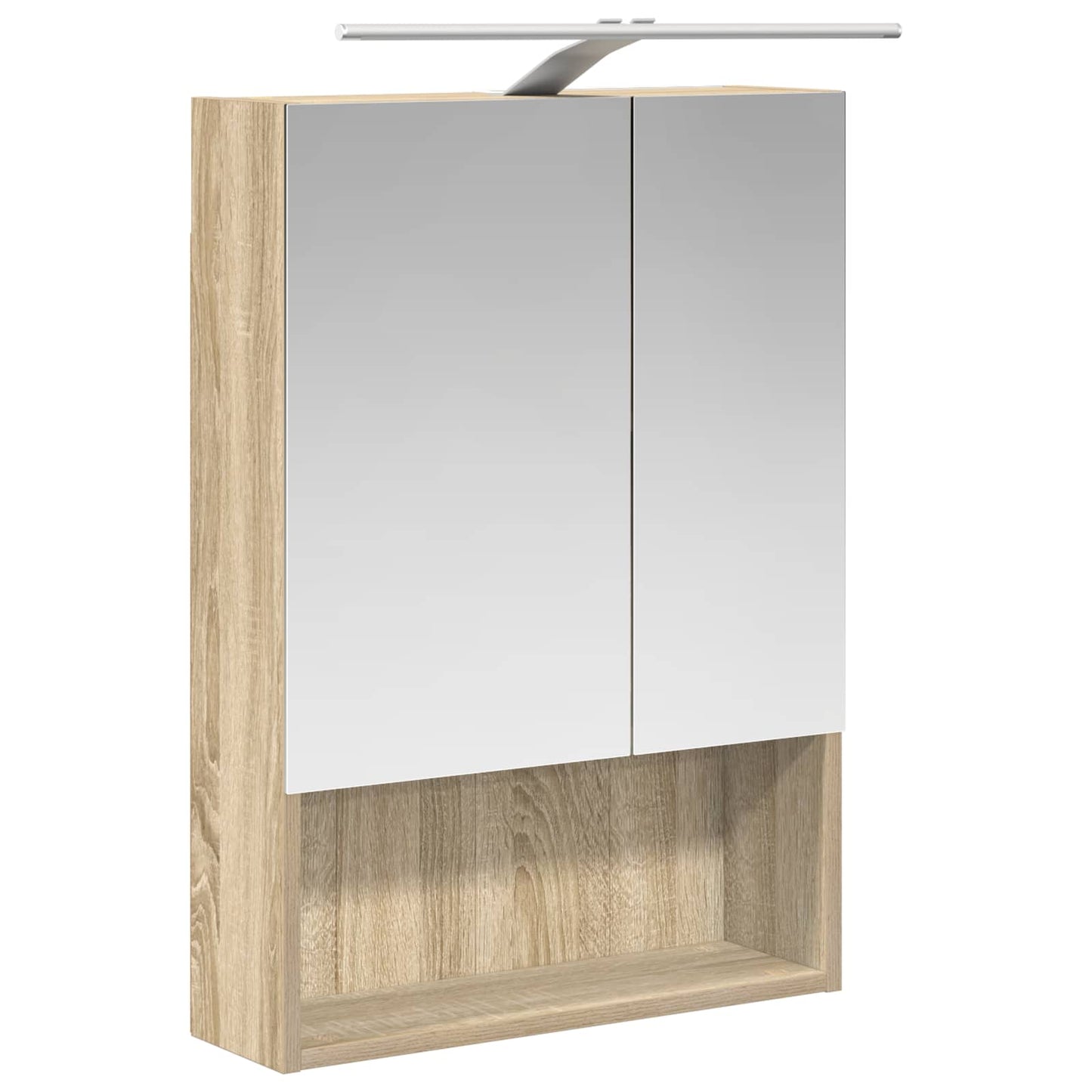 Badkamermeubelset 5 pcs Sonoma Eiken Bewerkt hout en glas is nu te koop bij PeponiXL, paradijselijk wonen!
