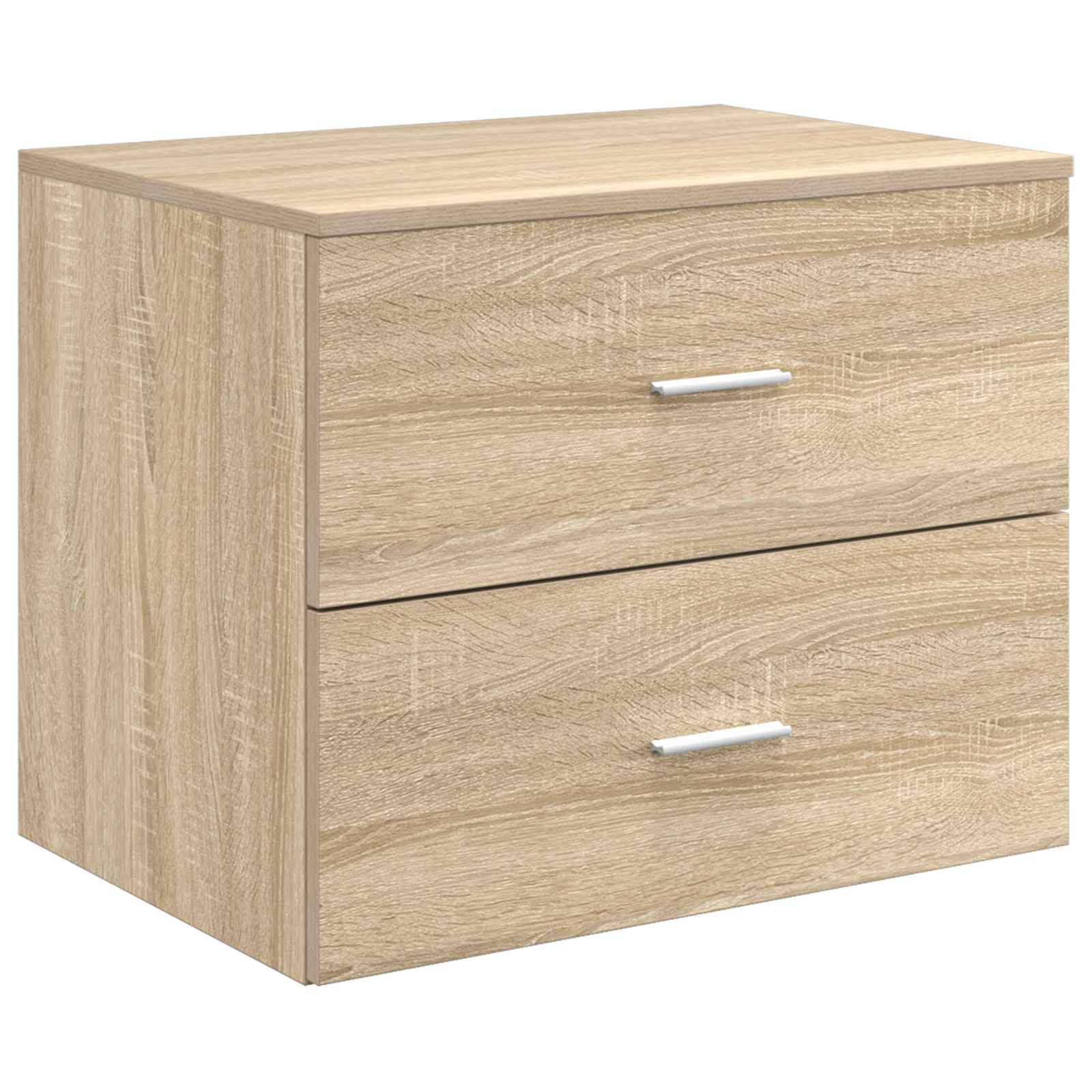 Badkamermeubelset 5 pcs Sonoma Eiken Bewerkt hout en glas is nu te koop bij PeponiXL, paradijselijk wonen!