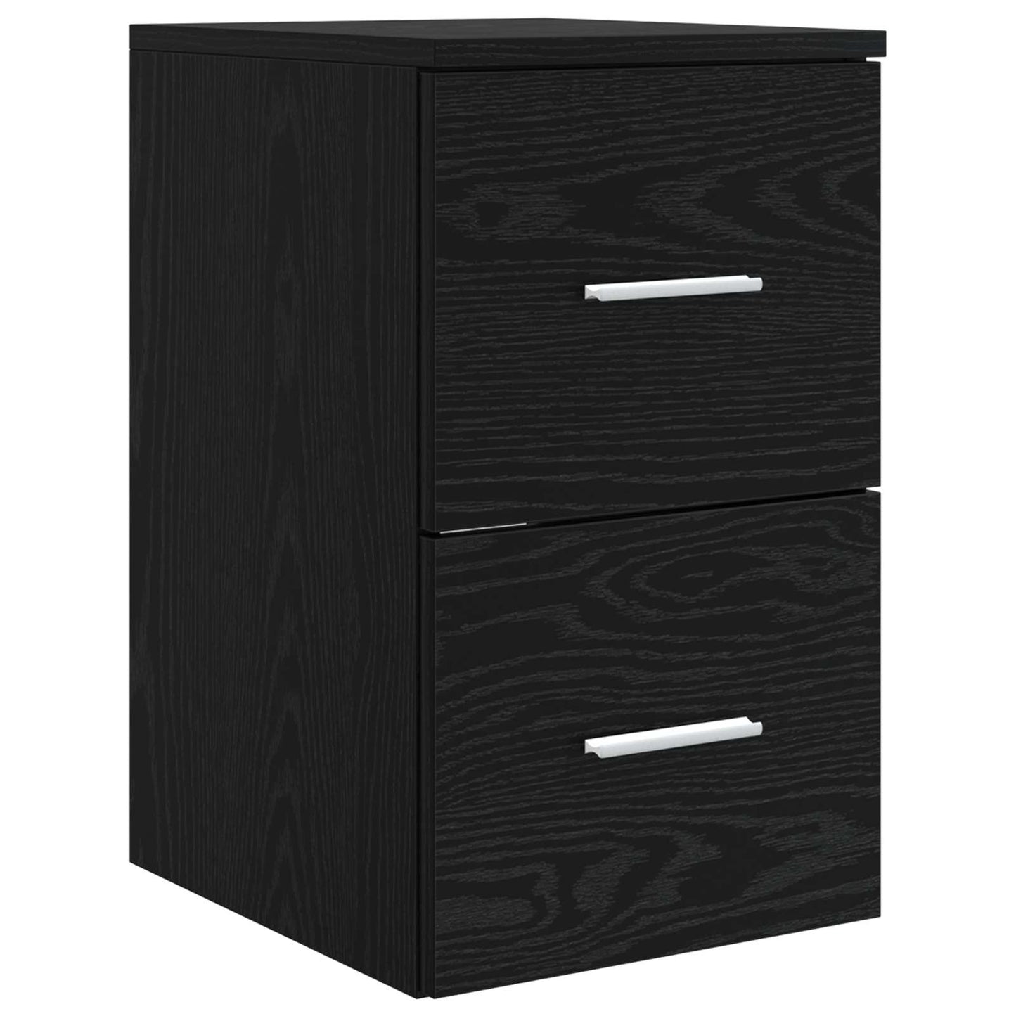 Badkamermeubelset 5 pcs Zwart eiken Bewerkt hout en glas is nu te koop bij PeponiXL, paradijselijk wonen!