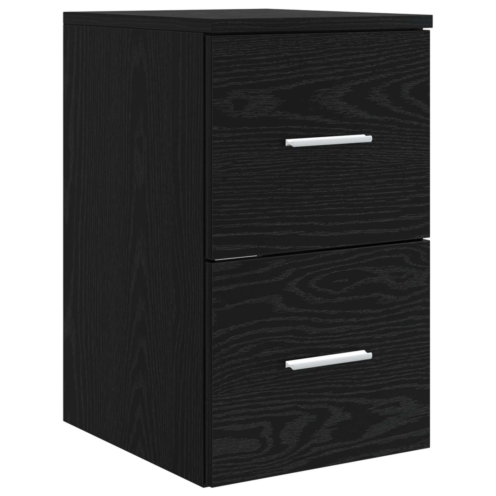 Badkamermeubelset 5 pcs Zwart eiken Bewerkt hout en glas is nu te koop bij PeponiXL, paradijselijk wonen!