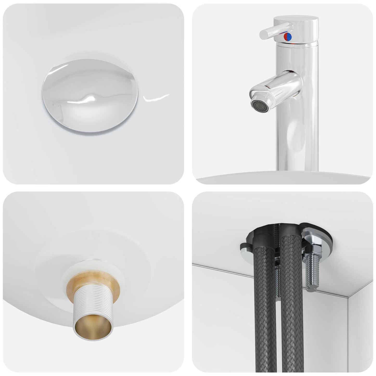 Badkamermeubelset 5 pcs Wit Bewerkt hout en glas is nu te koop bij PeponiXL, paradijselijk wonen!