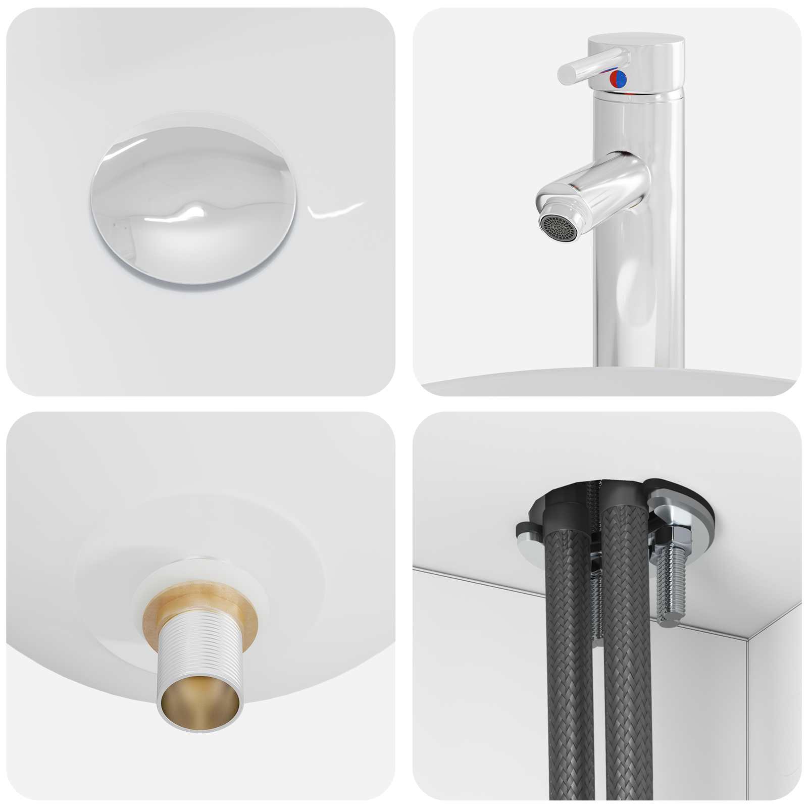 Badkamermeubelset 5 pcs Wit Bewerkt hout en glas is nu te koop bij PeponiXL, paradijselijk wonen!