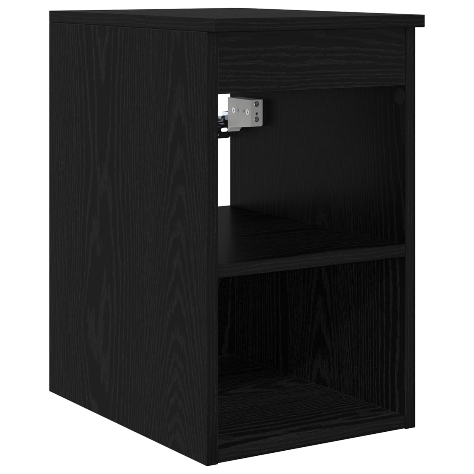 Badkamermeubelset 5 pcs Zwart eiken Bewerkt hout en glas is nu te koop bij PeponiXL, paradijselijk wonen!