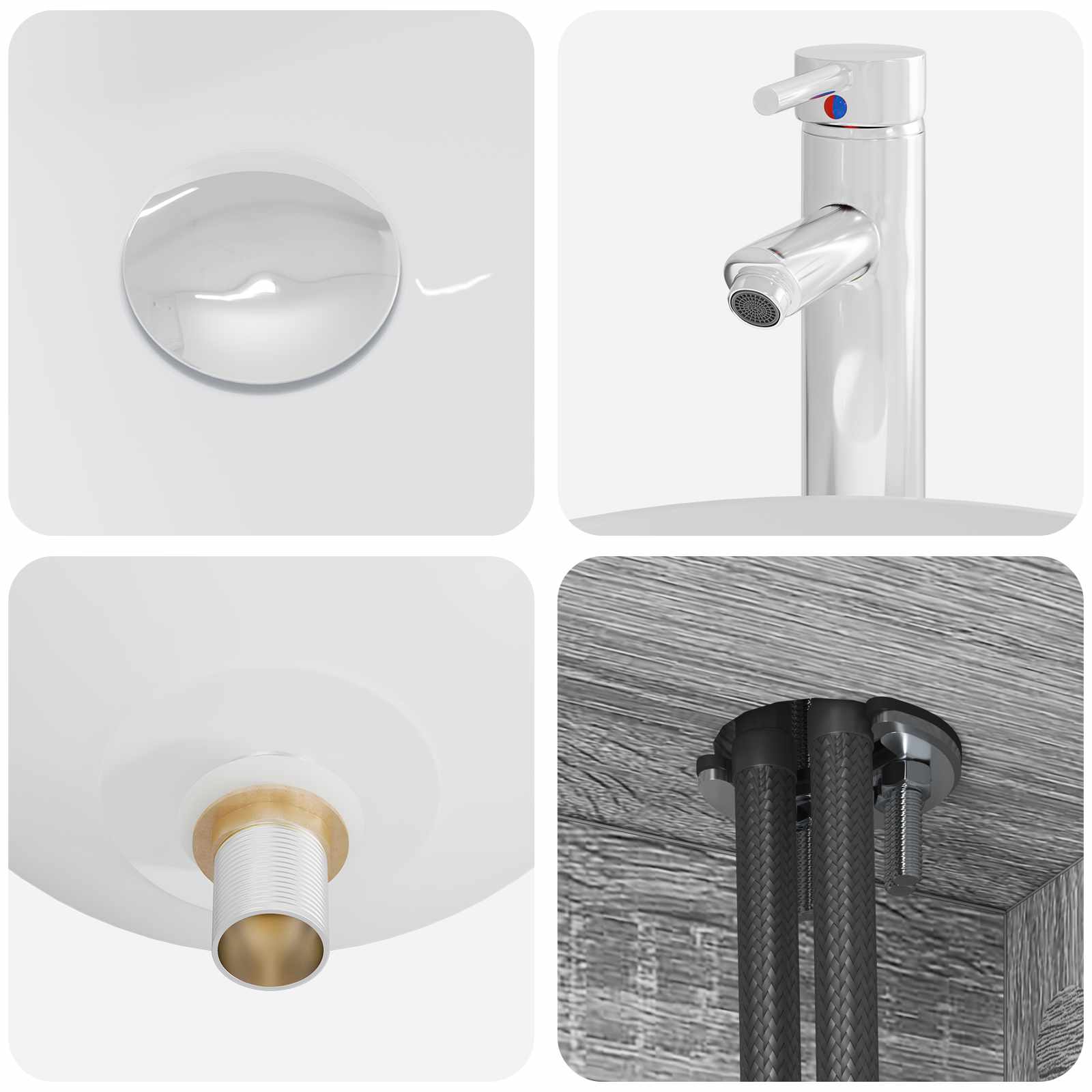 Badkamermeubelset 5 pcs Grijs Sonoma Bewerkt hout en glas is nu te koop bij PeponiXL, paradijselijk wonen!