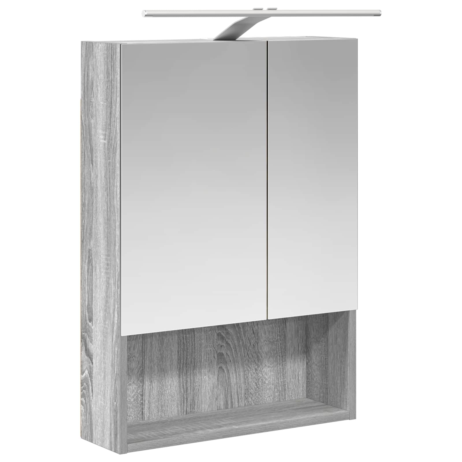 Badkamermeubelset 5 pcs Grijs Sonoma Bewerkt hout en glas is nu te koop bij PeponiXL, paradijselijk wonen!