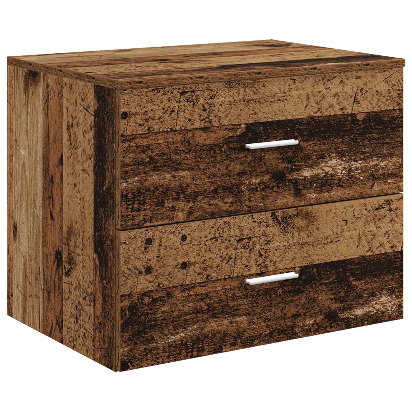 Badkamermeubelset 5 pcs Oud hout Bewerkt hout en glas is nu te koop bij PeponiXL, paradijselijk wonen!