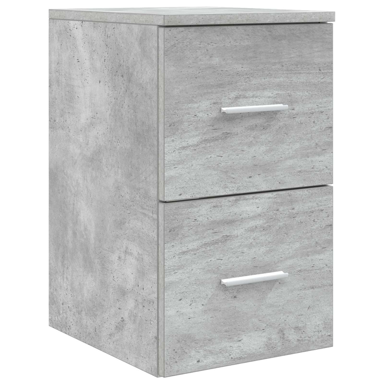 Badkamermeubelset 5 pcs Betongrijs Bewerkt hout en glas is nu te koop bij PeponiXL, paradijselijk wonen!