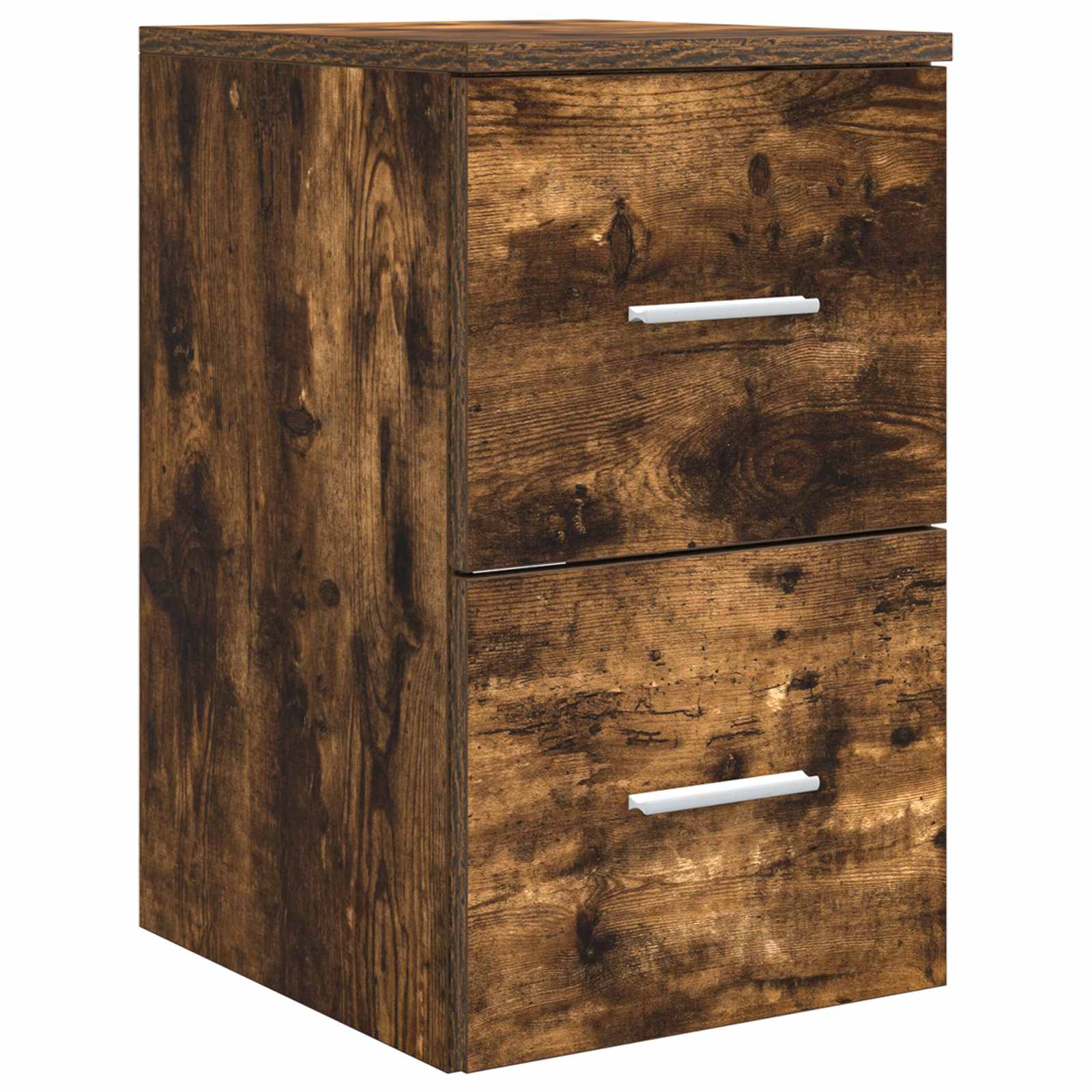Badkamermeubelset 5 pcs Gerookt eiken Bewerkt hout en glas is nu te koop bij PeponiXL, paradijselijk wonen!