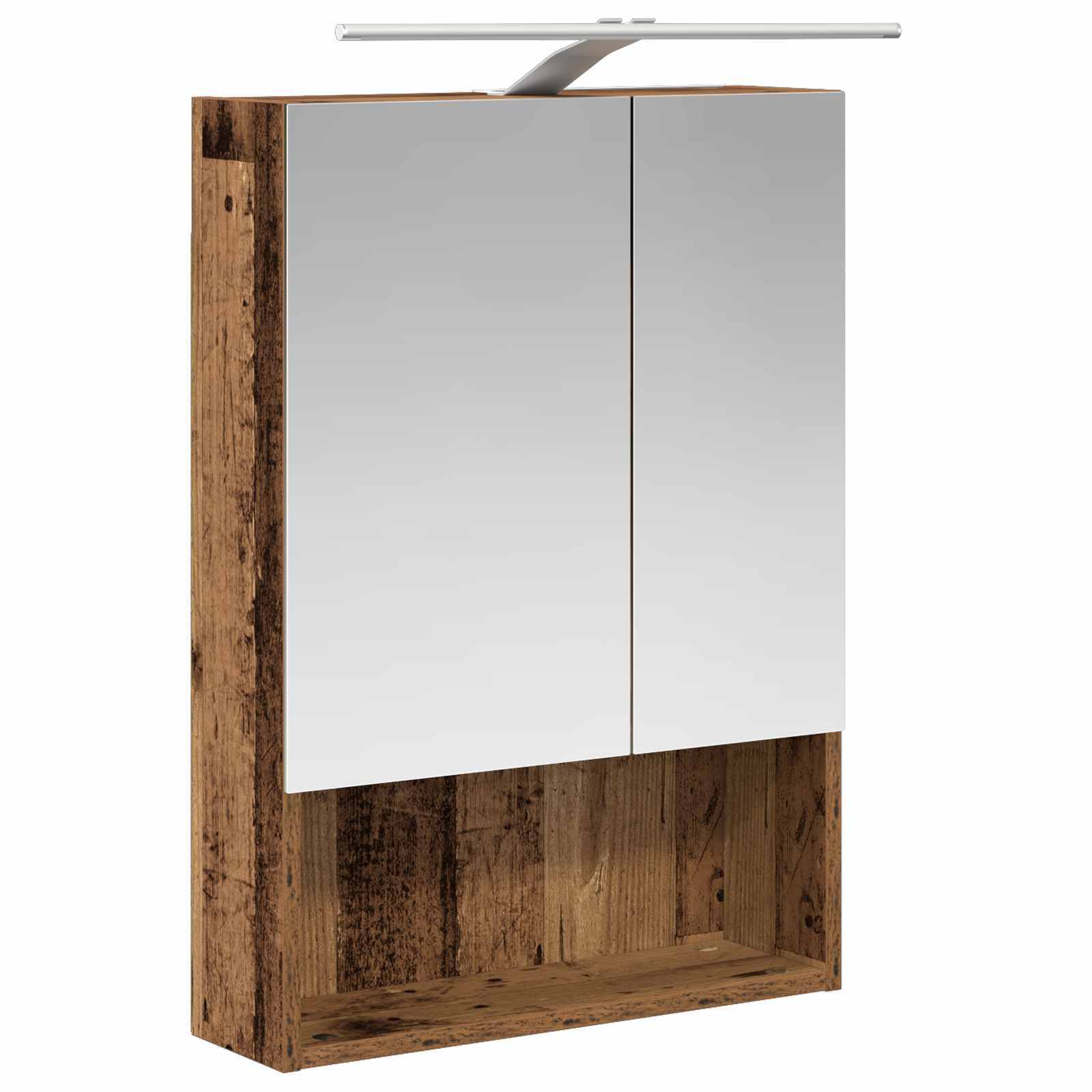 Badkamermeubelset 5 pcs Oud hout Bewerkt hout en glas is nu te koop bij PeponiXL, paradijselijk wonen!