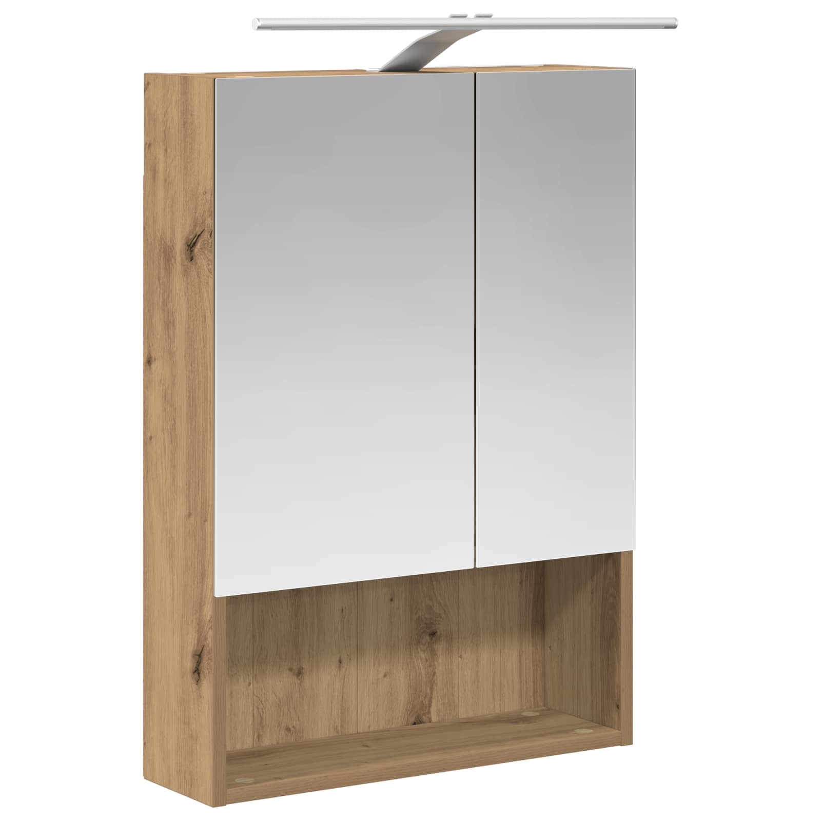 Badkamermeubelset 5 pcs Artisanaal eiken Bewerkt hout en glas is nu te koop bij PeponiXL, paradijselijk wonen!