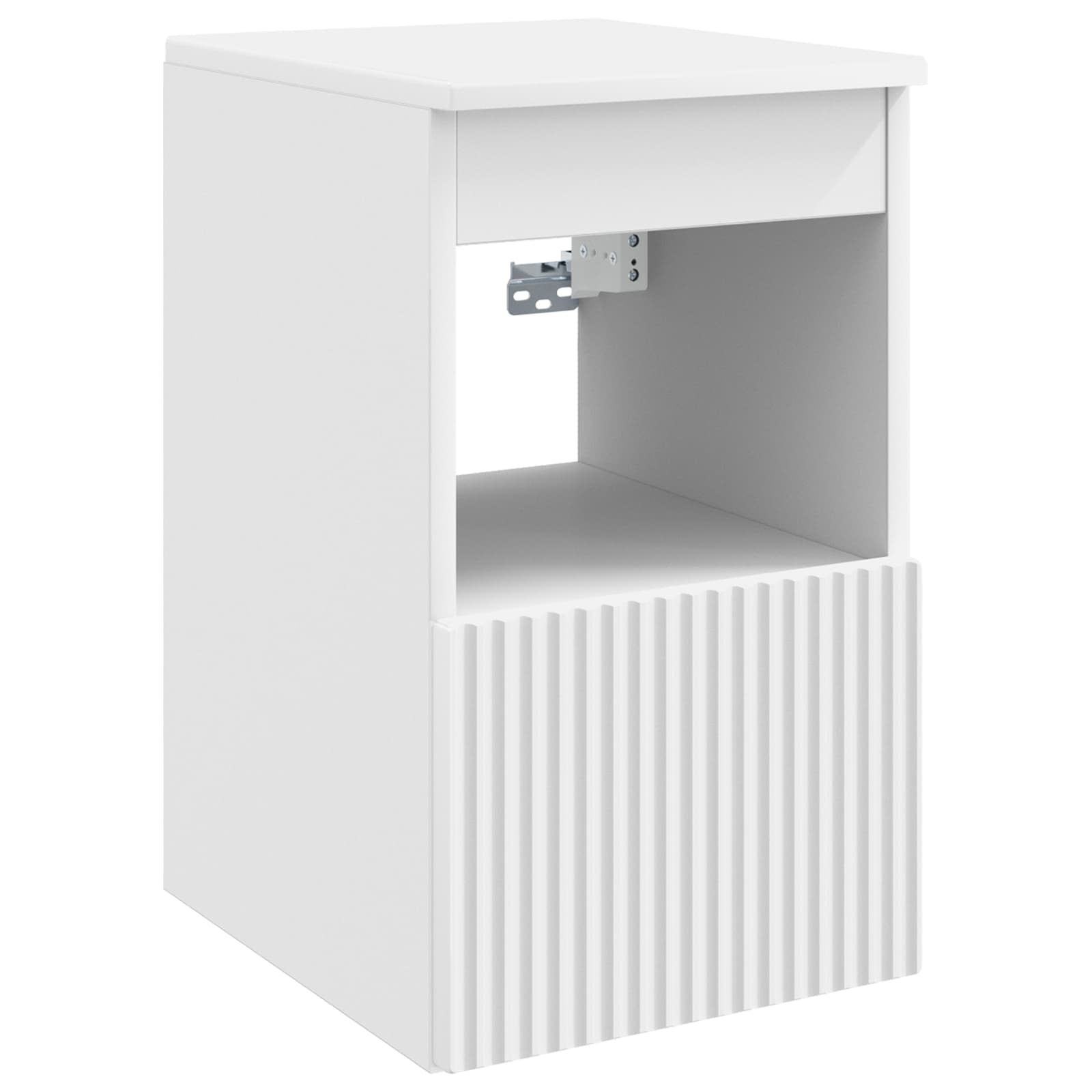 Badkamermeubelset 6 pcs Wit Bewerkt hout en glas is nu te koop bij PeponiXL, paradijselijk wonen!