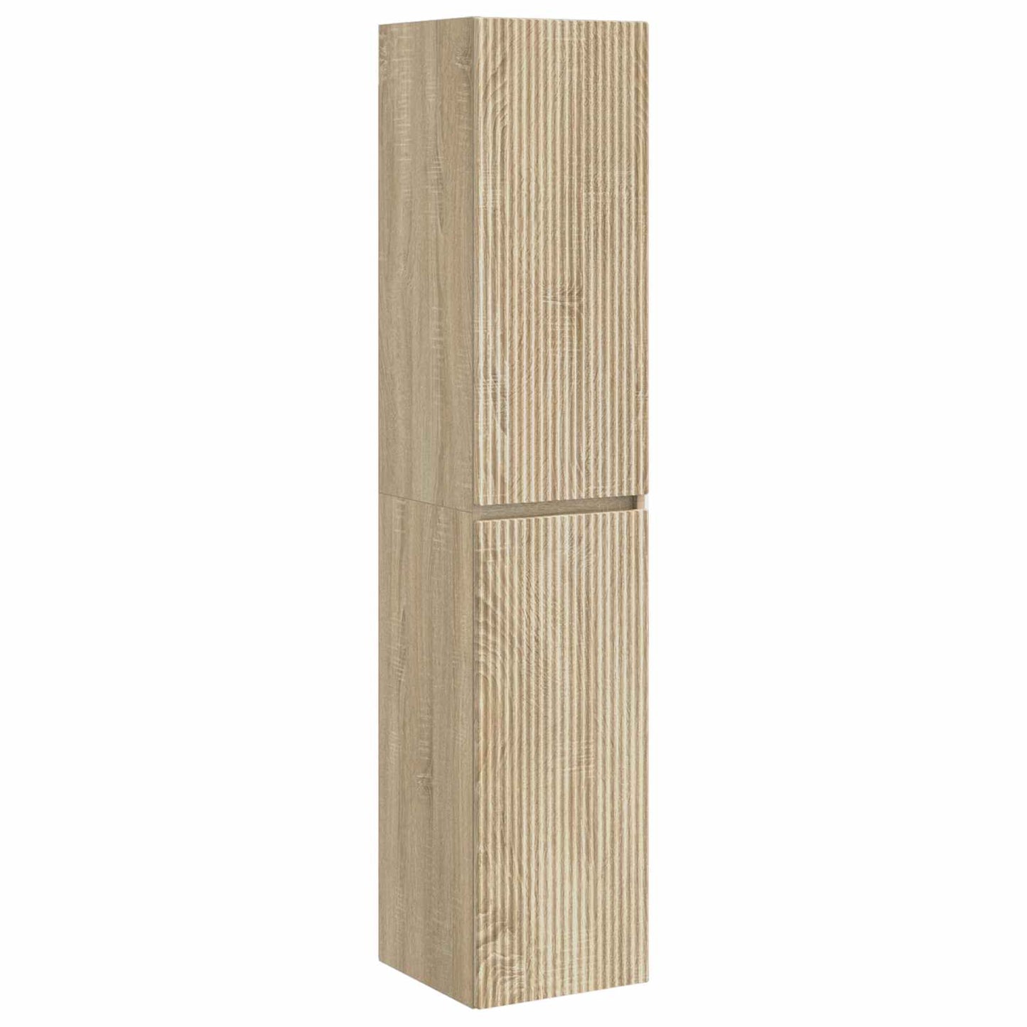Badkamermeubelset 6 pcs Sonoma Eiken Bewerkt hout en glas is nu te koop bij PeponiXL, paradijselijk wonen!