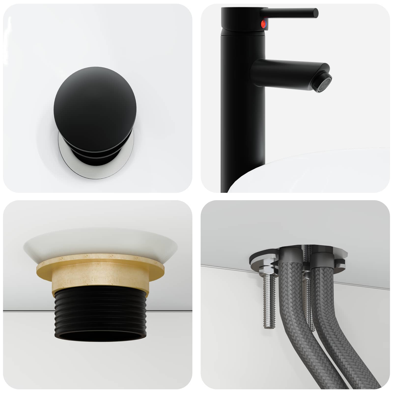 Badkamermeubelset 6 pcs Wit Bewerkt hout en glas is nu te koop bij PeponiXL, paradijselijk wonen!