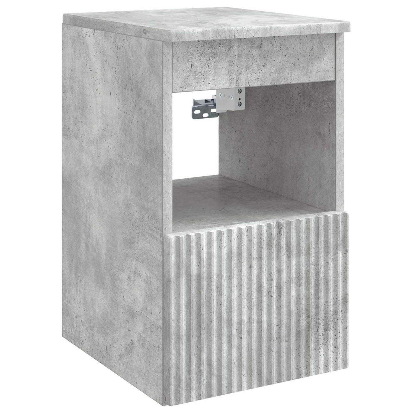Badkamermeubelset 6 pcs Betongrijs Bewerkt hout en glas is nu te koop bij PeponiXL, paradijselijk wonen!