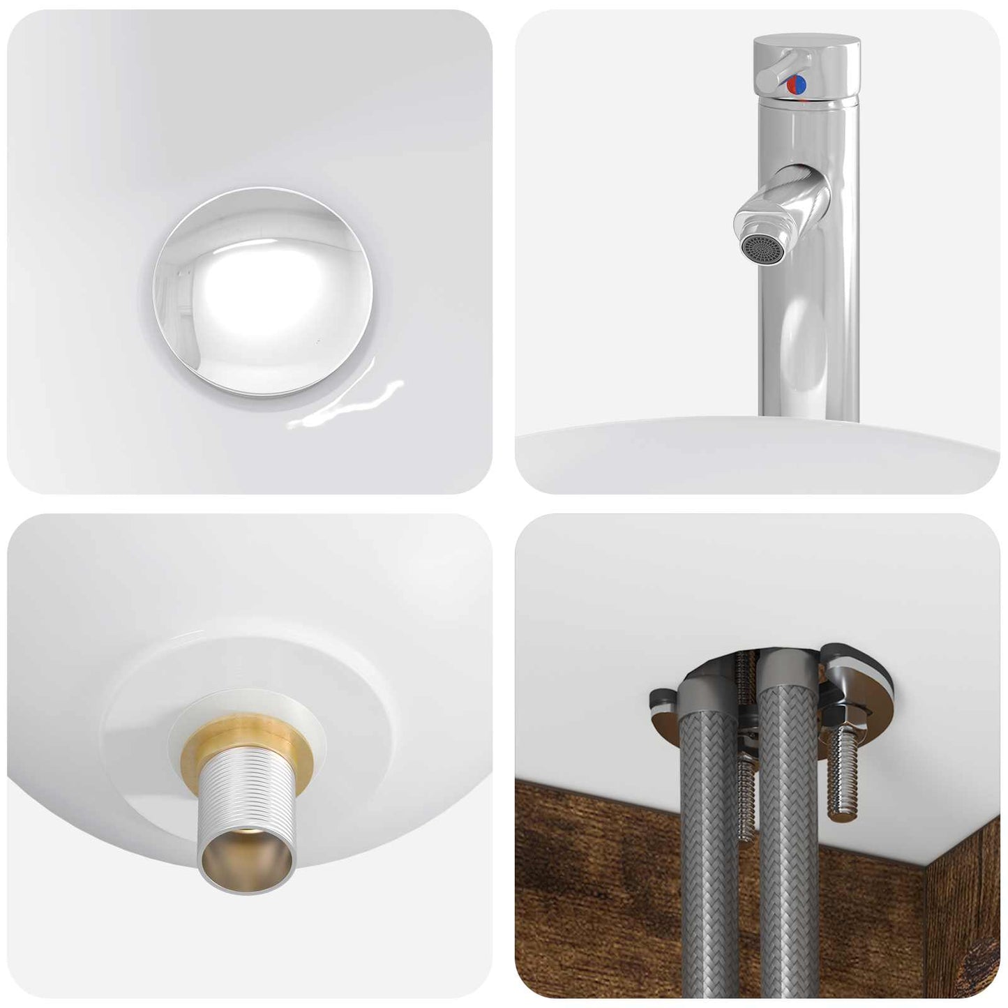 Badkamermeubelset 6 pcs Gerookt eiken Bewerkt hout en glas is nu te koop bij PeponiXL, paradijselijk wonen!