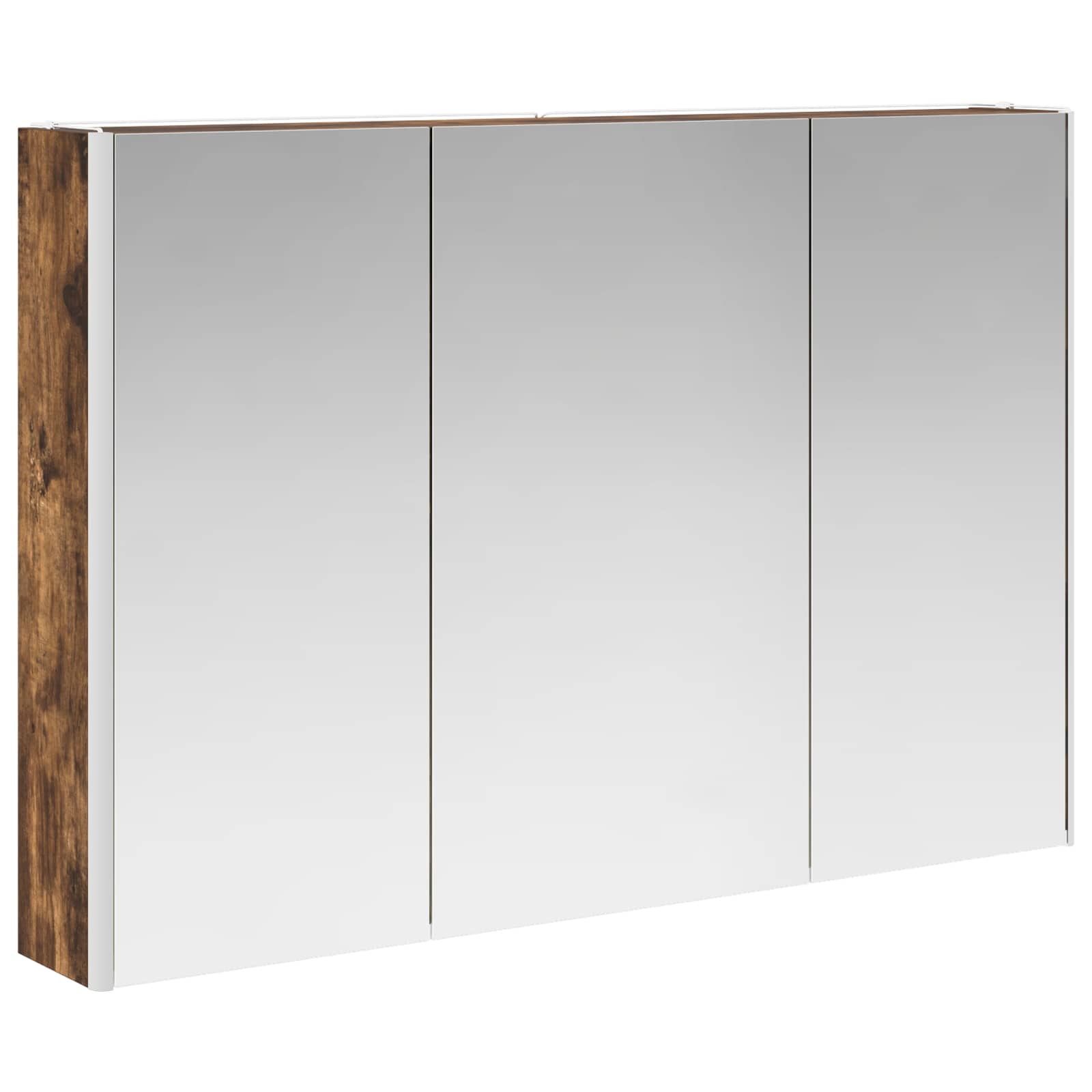 Badkamermeubelset 6 pcs Gerookt eiken Bewerkt hout en glas is nu te koop bij PeponiXL, paradijselijk wonen!