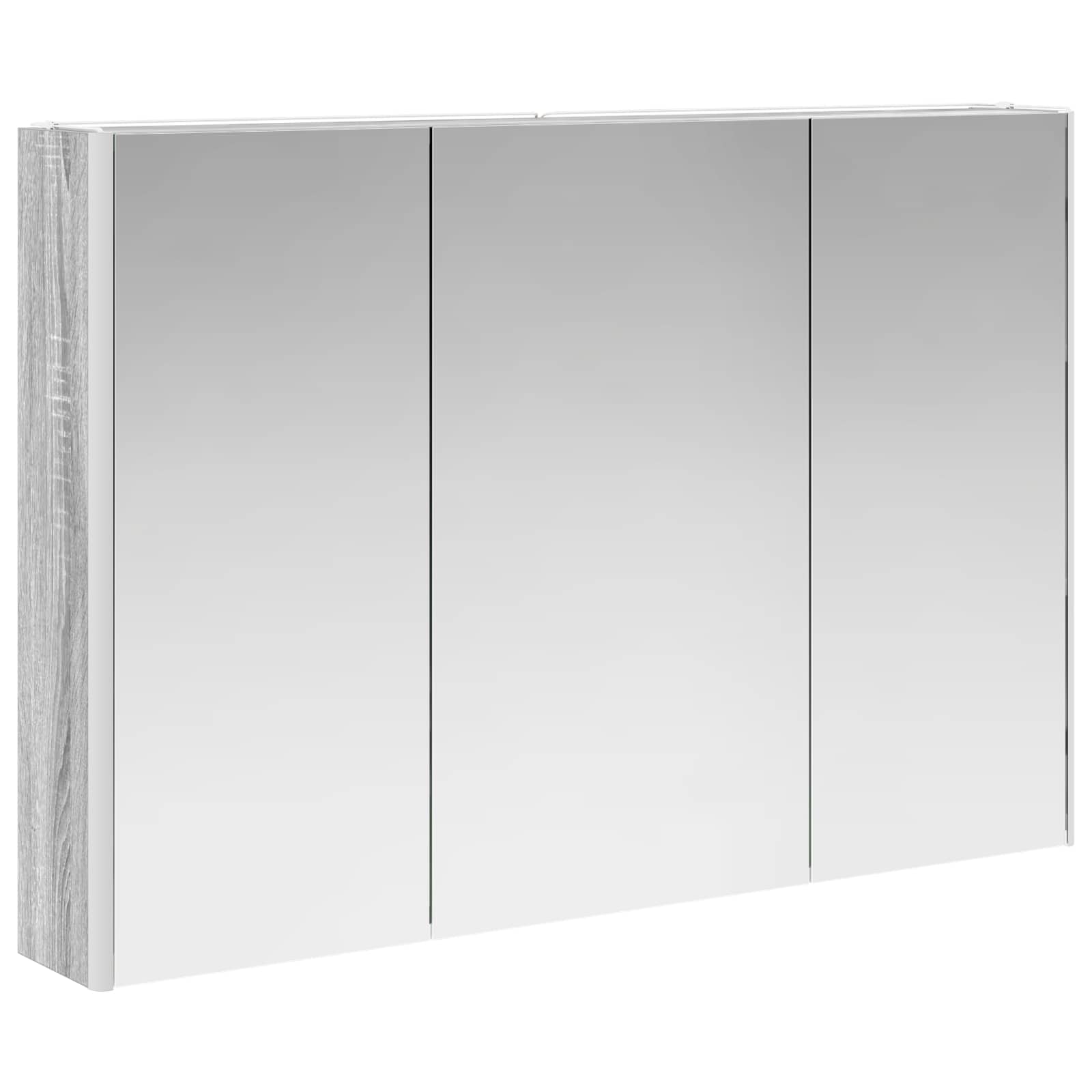Badkamermeubelset 6 pcs Grijs Sonoma Bewerkt hout en glas is nu te koop bij PeponiXL, paradijselijk wonen!