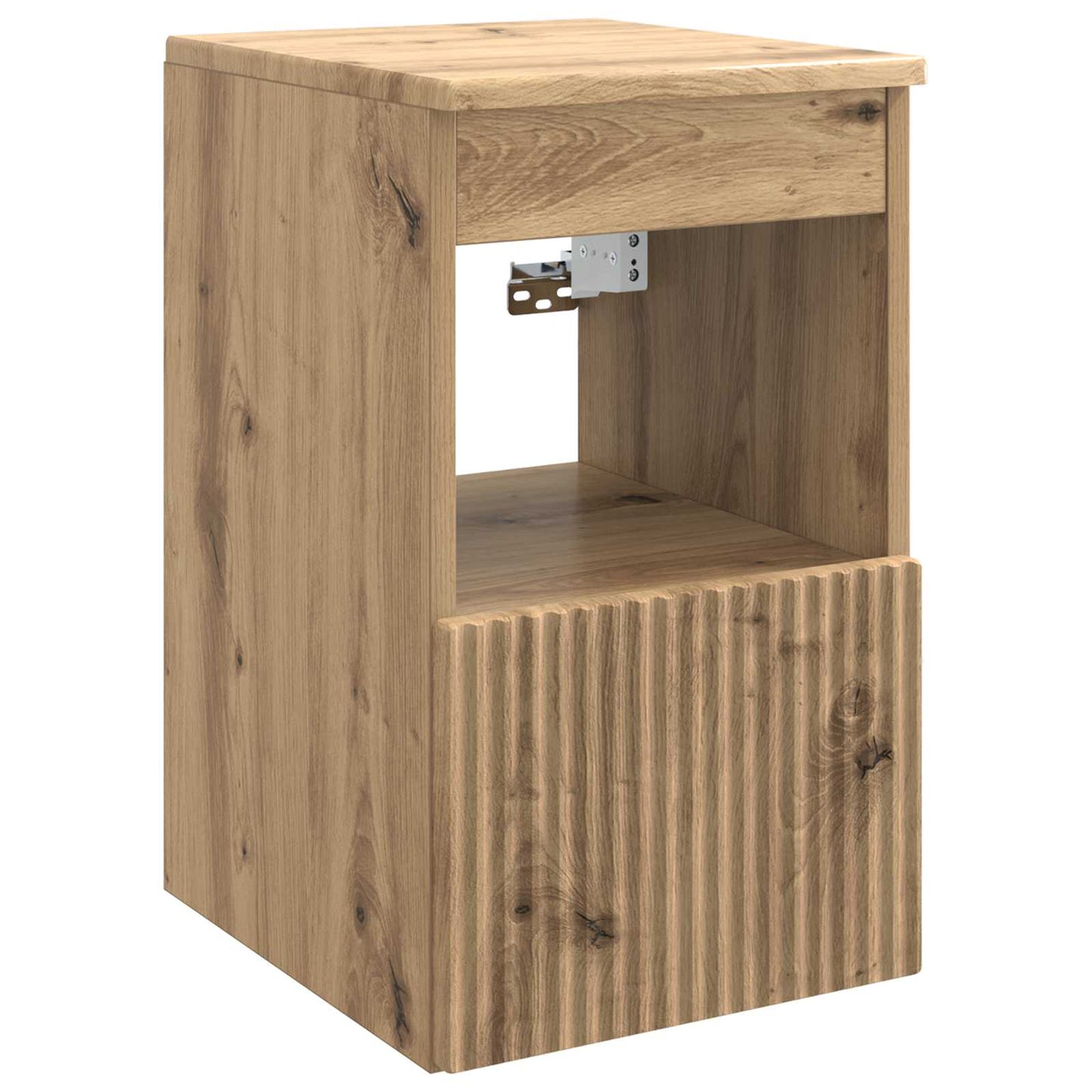 Badkamermeubelset 6 pcs Artisanaal eiken Bewerkt hout en glas is nu te koop bij PeponiXL, paradijselijk wonen!