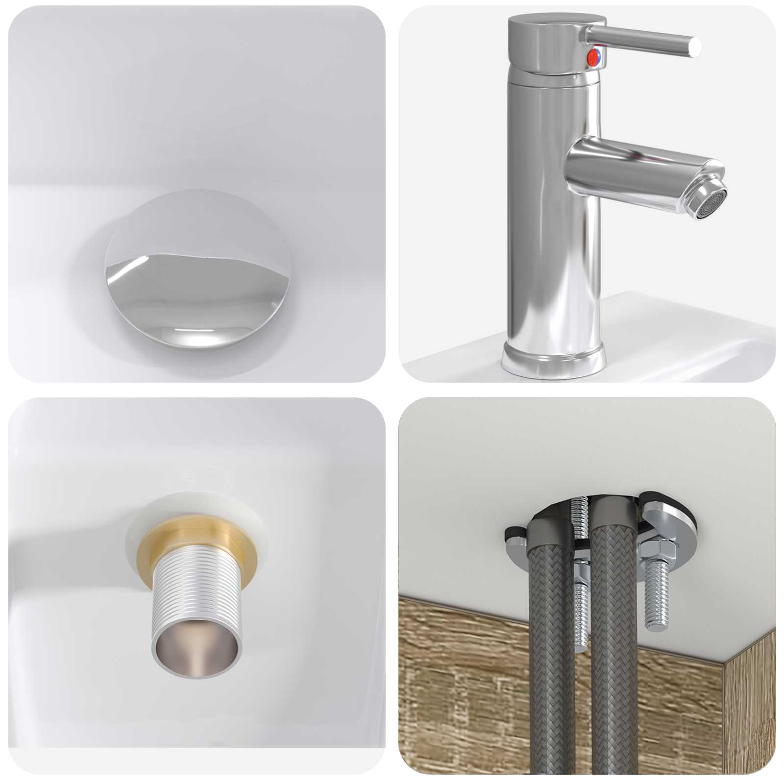 Badkamermeubelset 6 pcs Sonoma Eiken Bewerkt hout en glas is nu te koop bij PeponiXL, paradijselijk wonen!