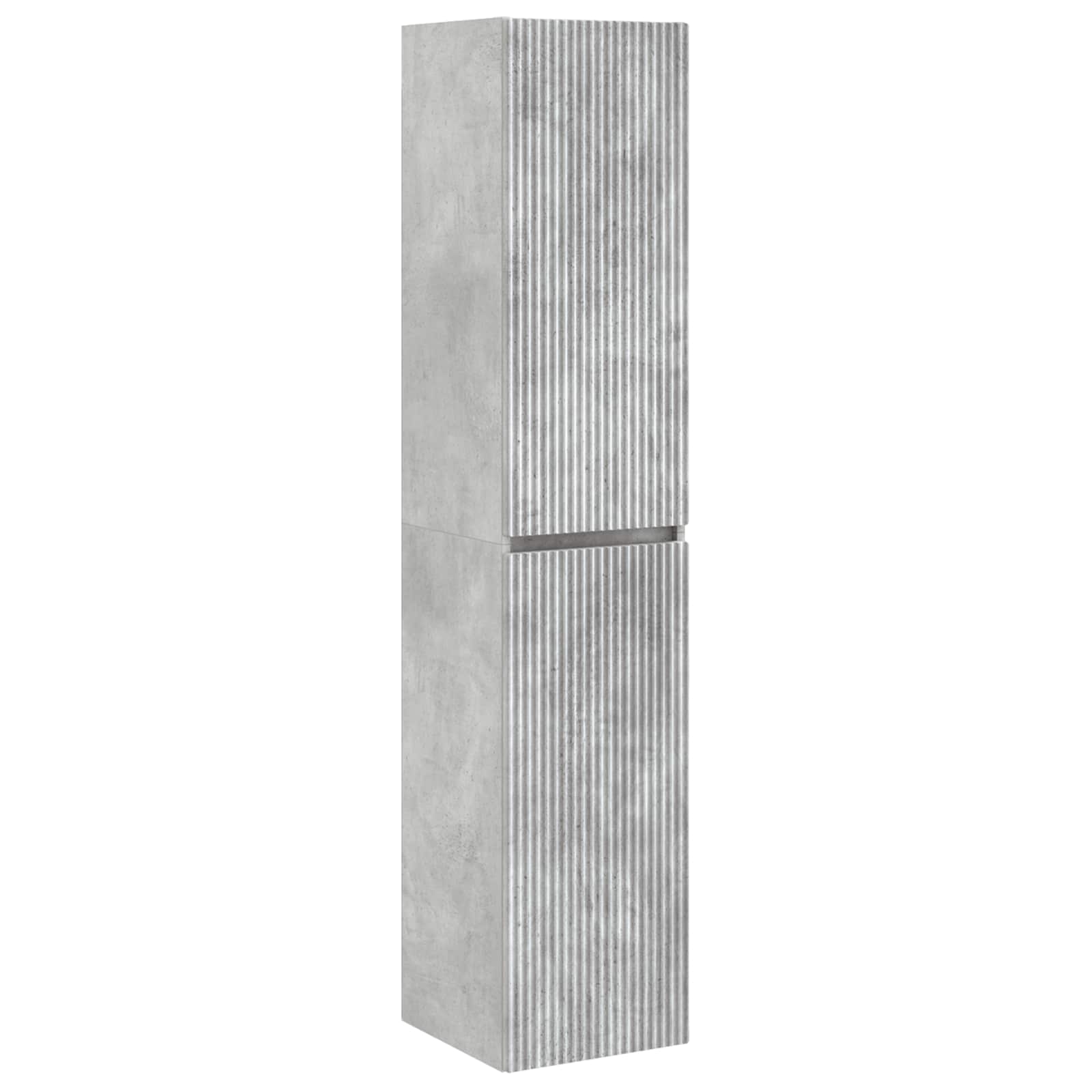 Badkamermeubelset 6 pcs Betongrijs Bewerkt hout en glas is nu te koop bij PeponiXL, paradijselijk wonen!