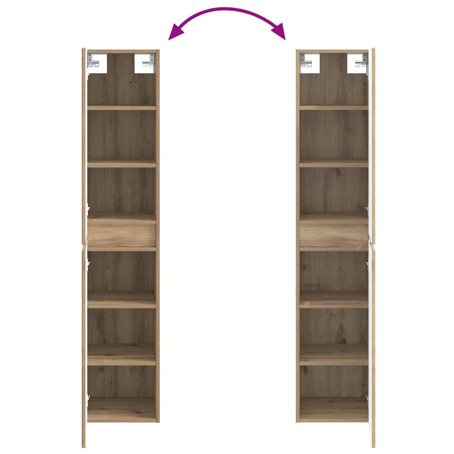 Badkamermeubelset 5 pcs Artisanaal eiken Bewerkt hout en glas is nu te koop bij PeponiXL, paradijselijk wonen!