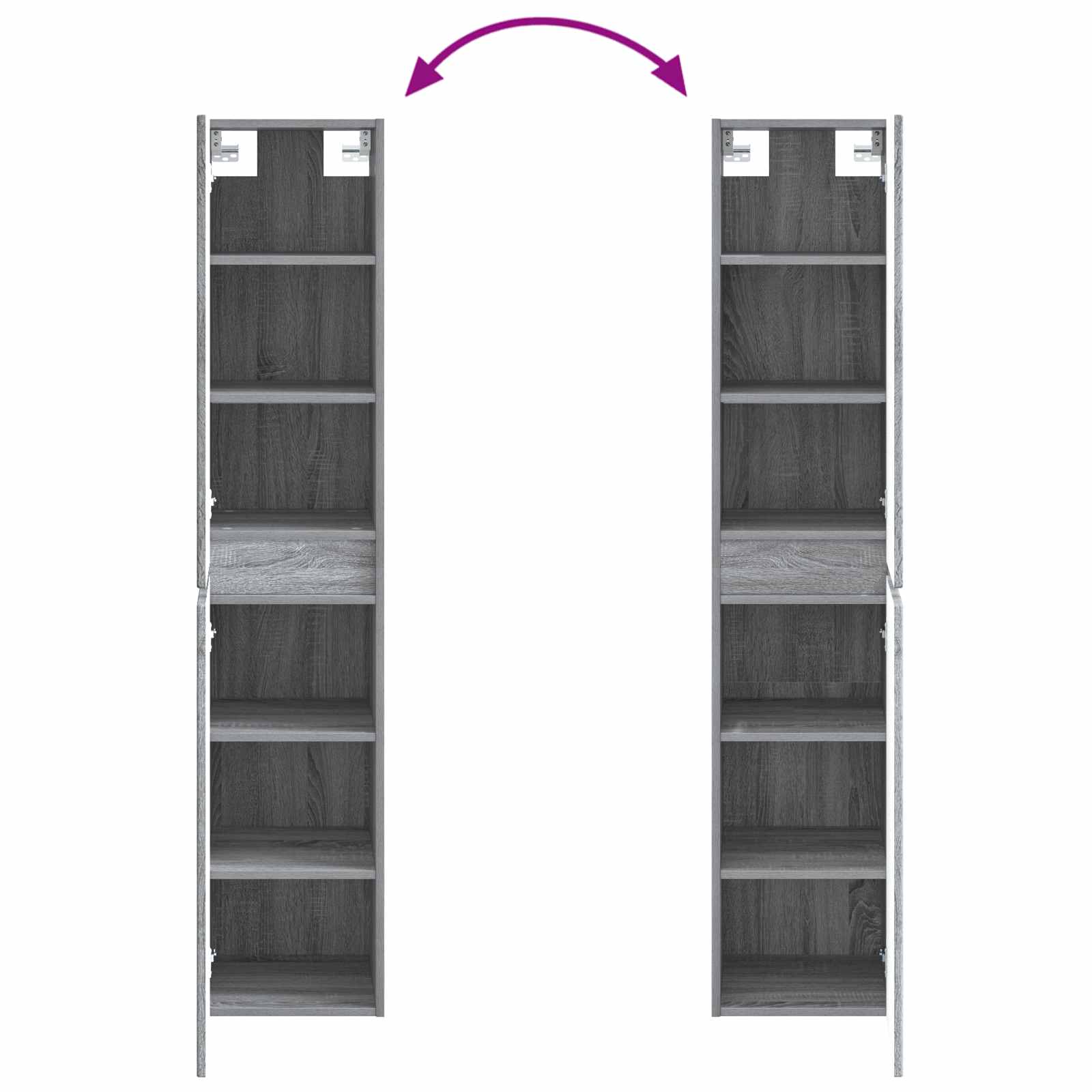 Badkamerkastenset 5 pcs Grijs Sonoma 50 x 14,5 x 70 cm is nu te koop bij PeponiXL, paradijselijk wonen!