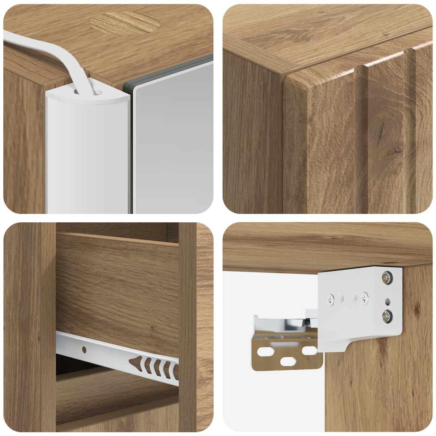 Badkamerkastenset 5 pcs Artisanaal eiken 43 x 11,5 x 60,5 cm is nu te koop bij PeponiXL, paradijselijk wonen!