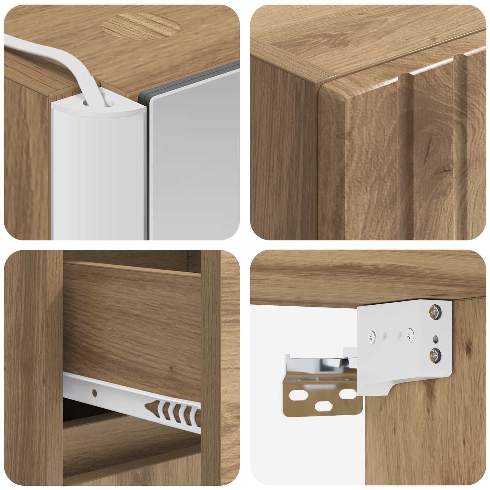 Badkamerkastenset 5 pcs Artisanaal eiken 43 x 11,5 x 60,5 cm is nu te koop bij PeponiXL, paradijselijk wonen!