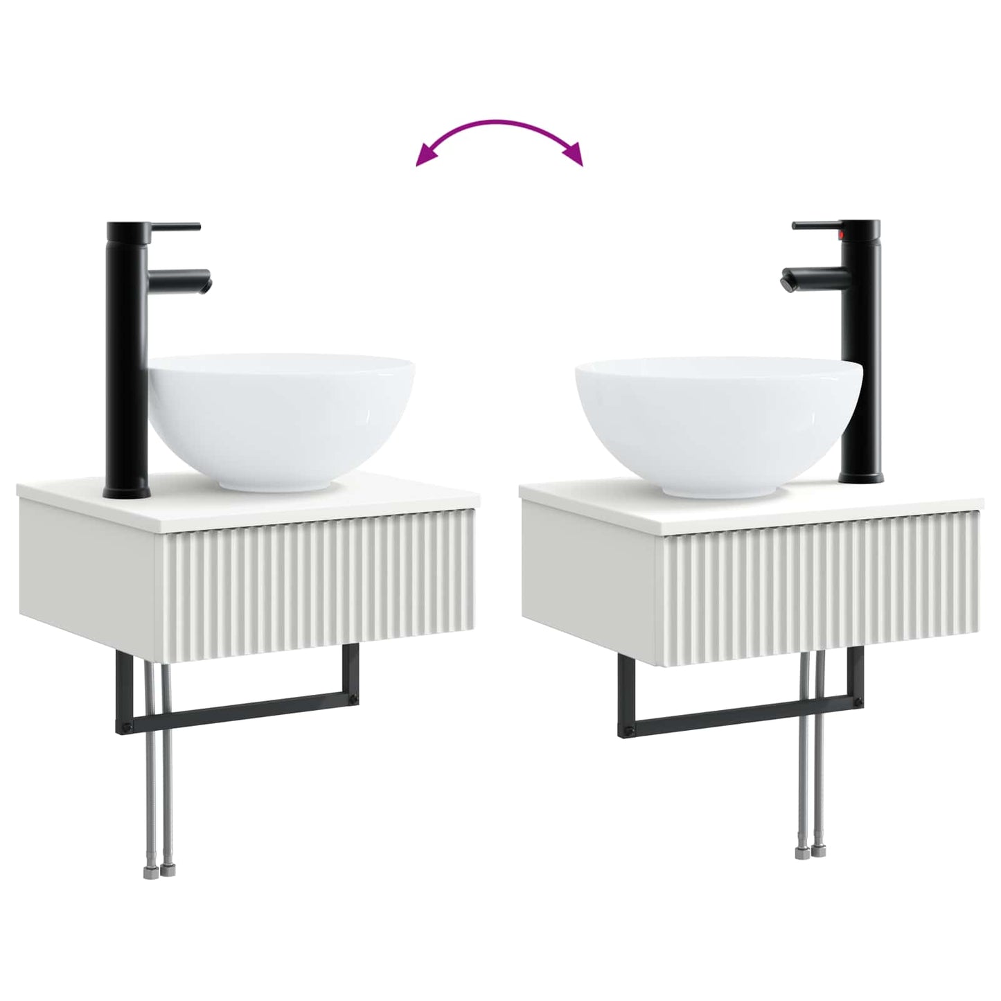 Badkamerkastenset 4 pcs Wit 40 x 10,5 x 60,5 cm Bewerkt hout is nu te koop bij PeponiXL, paradijselijk wonen!