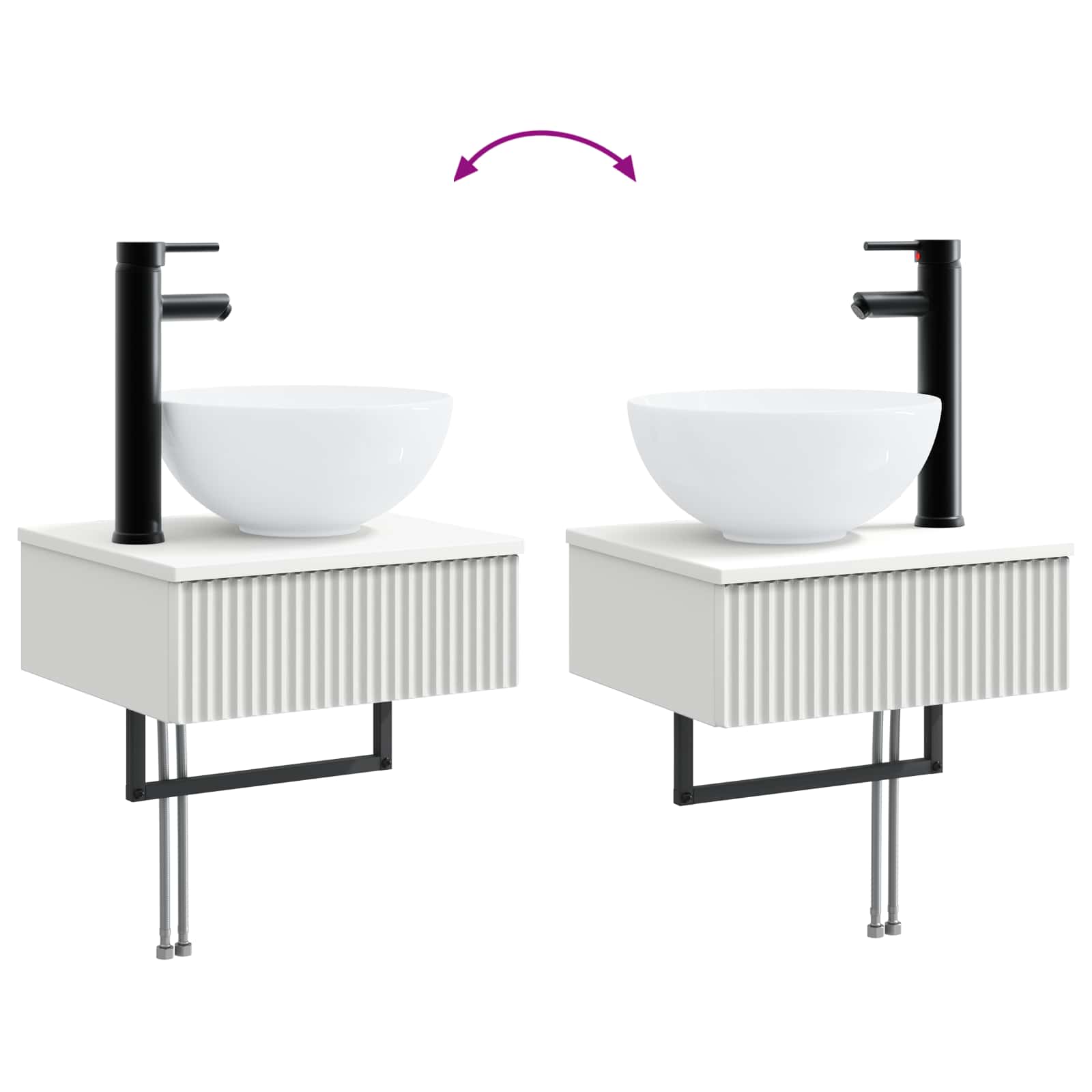 Badkamerkastenset 4 pcs Wit 40 x 10,5 x 60,5 cm Bewerkt hout is nu te koop bij PeponiXL, paradijselijk wonen!