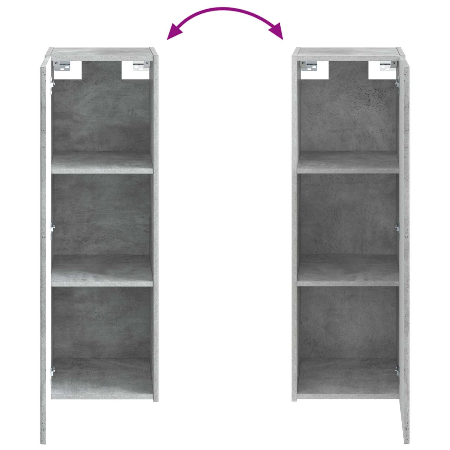 Badkamerkastenset 4 pcs Betongrijs 40 x 10,5 x 60,5 cm is nu te koop bij PeponiXL, paradijselijk wonen!