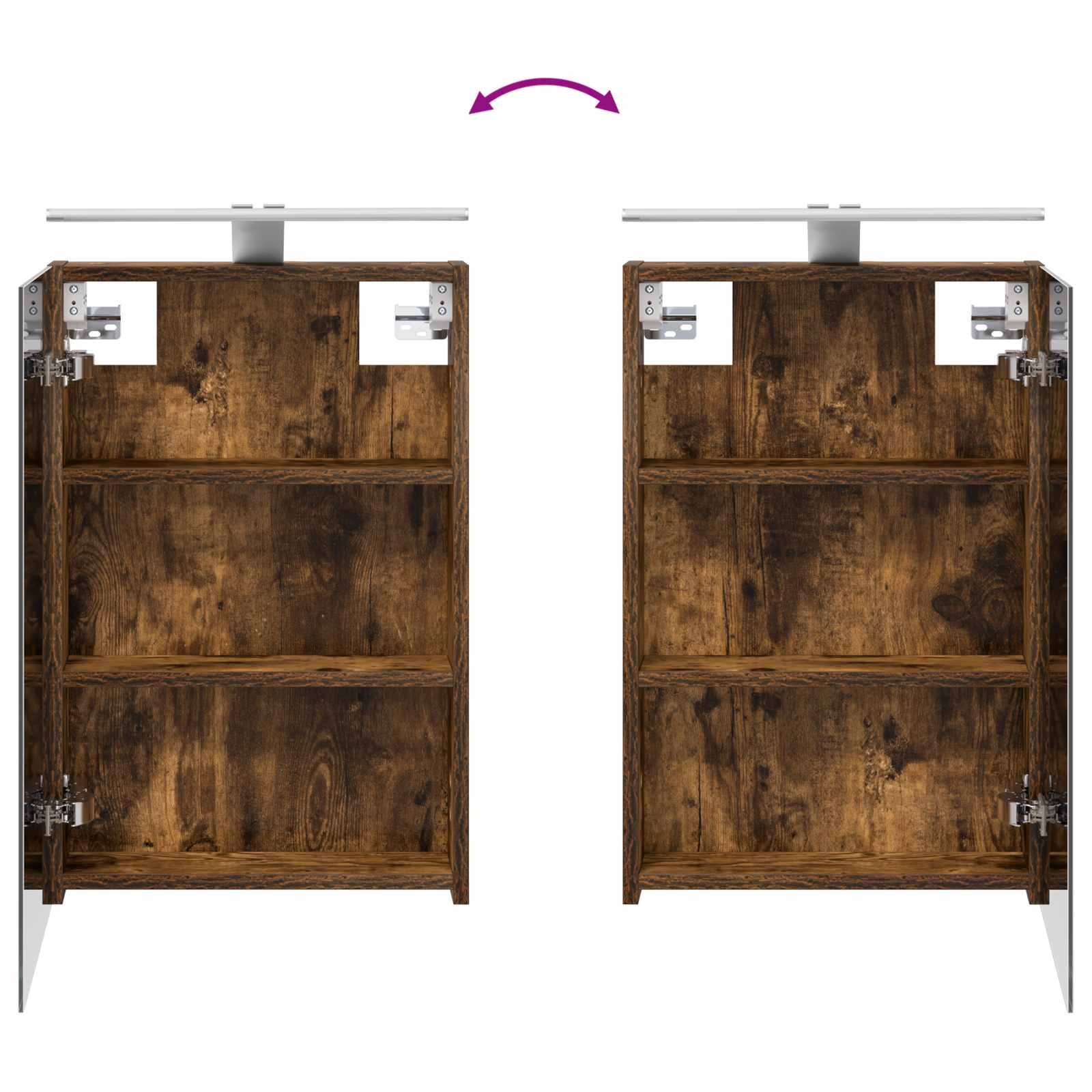 Badkamerkastenset 4 pcs Gerookt eiken 40 x 10,5 x 60,5 cm is nu te koop bij PeponiXL, paradijselijk wonen!