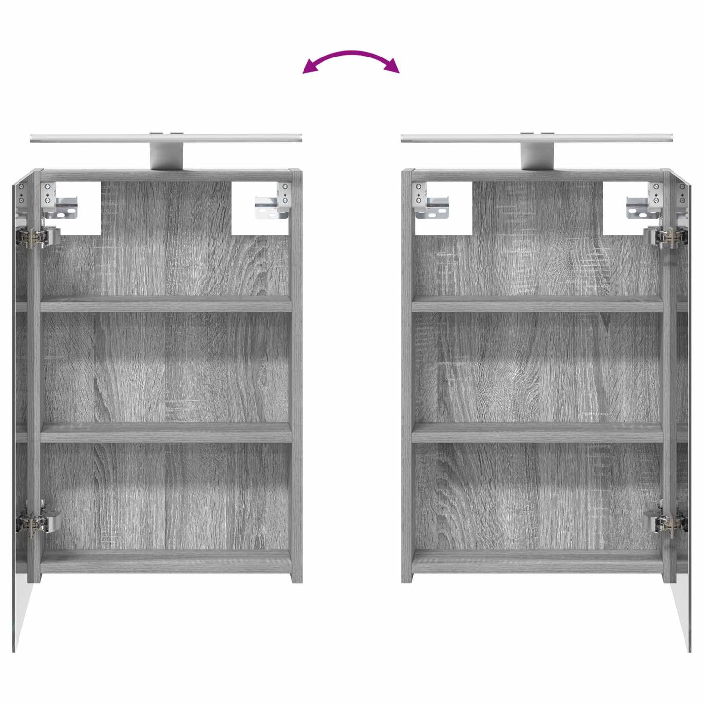 Badkamerkastenset 4 pcs Grijs Sonoma 40 x 10,5 x 60,5 cm is nu te koop bij PeponiXL, paradijselijk wonen!