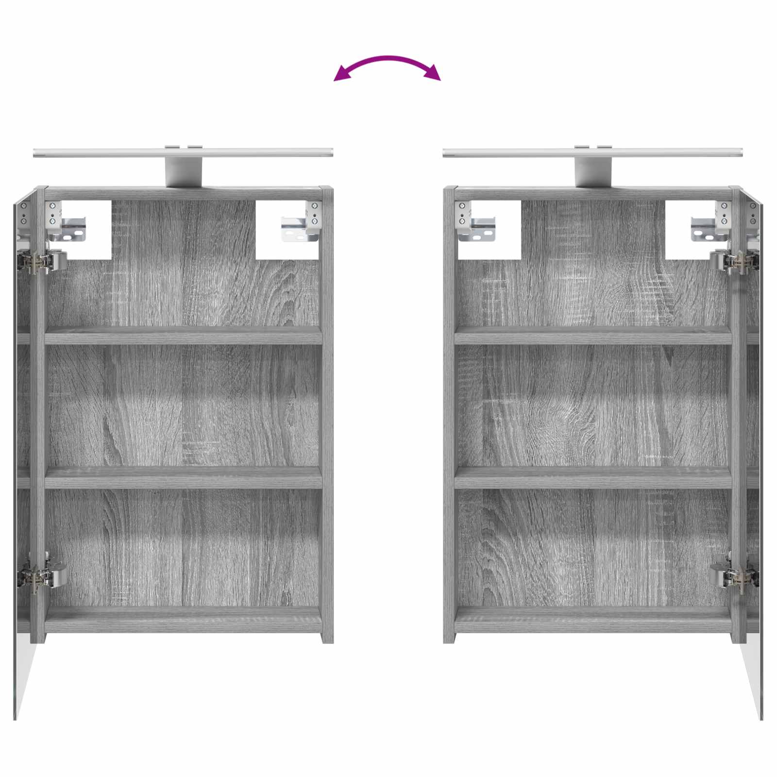 Badkamerkastenset 4 pcs Grijs Sonoma 40 x 10,5 x 60,5 cm is nu te koop bij PeponiXL, paradijselijk wonen!