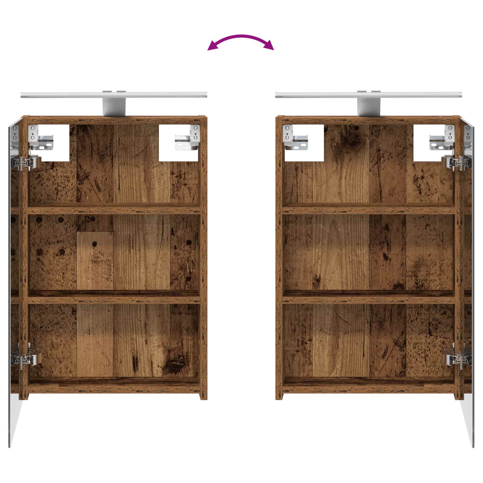 Badkamerkastenset 4 pcs Oud hout 40 x 10,5 x 60,5 cm is nu te koop bij PeponiXL, paradijselijk wonen!