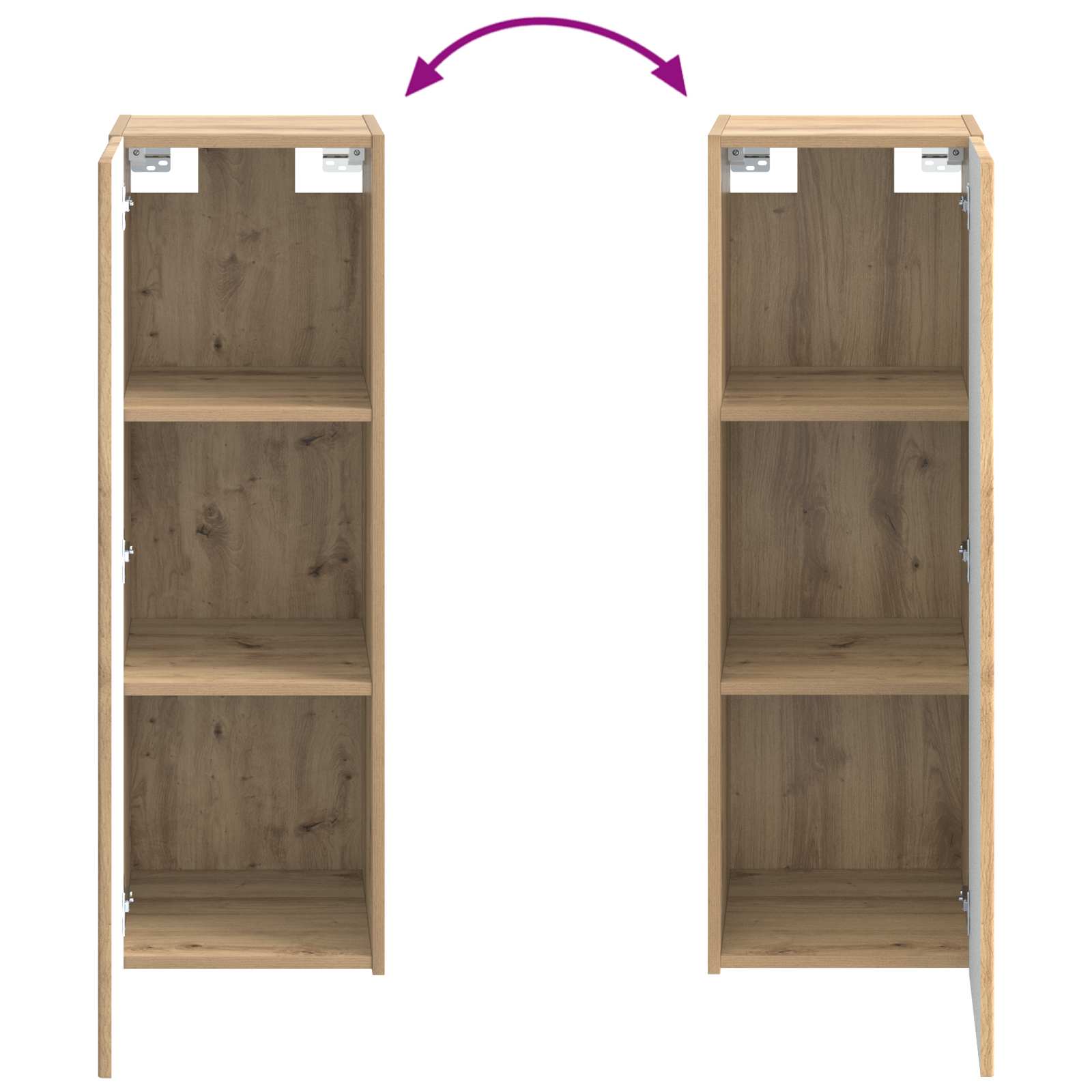 Badkamerkastenset 4 pcs Artisanaal eiken 40 x 10,5 x 60,5 cm is nu te koop bij PeponiXL, paradijselijk wonen!