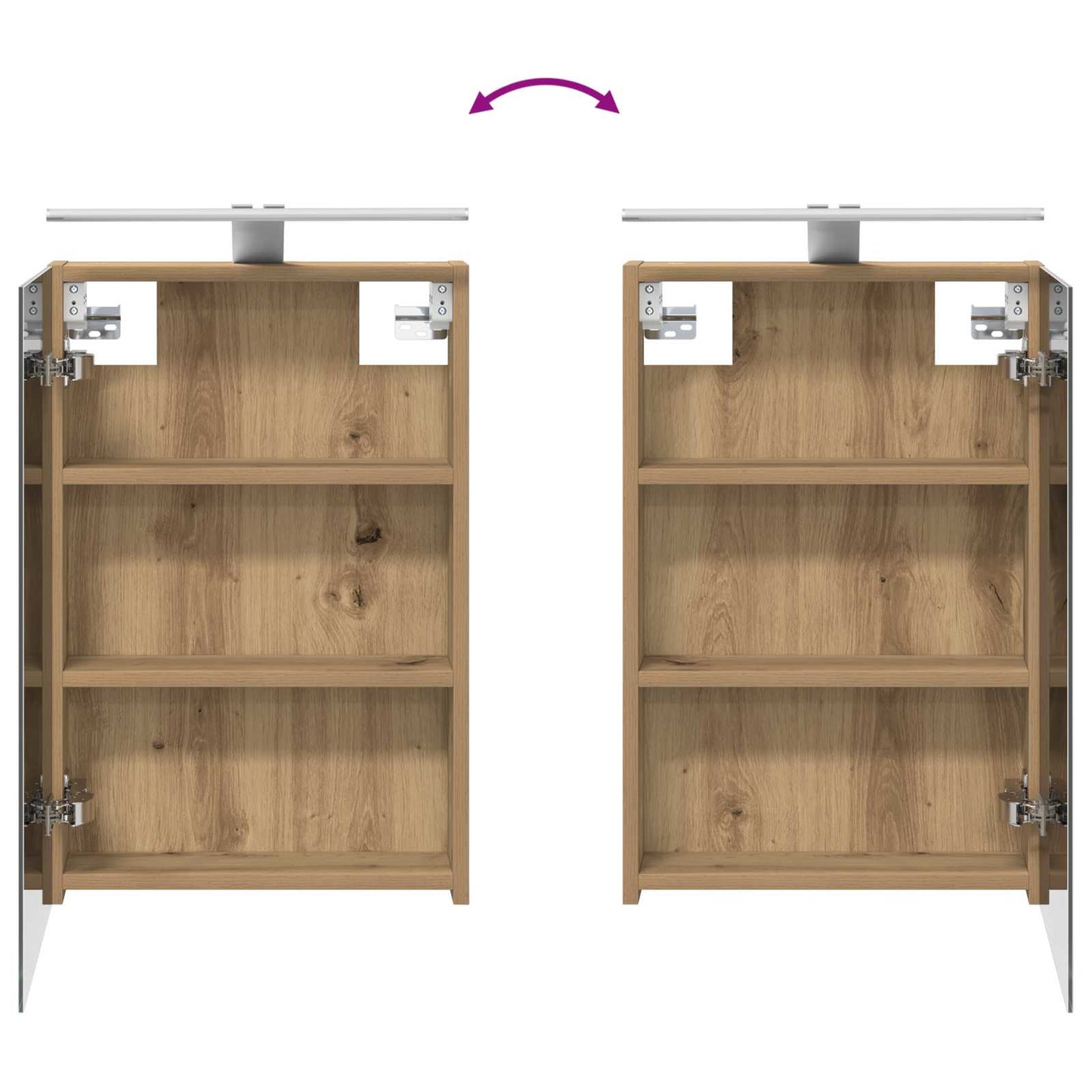 Badkamerkastenset 4 pcs Artisanaal eiken 40 x 10,5 x 60,5 cm is nu te koop bij PeponiXL, paradijselijk wonen!
