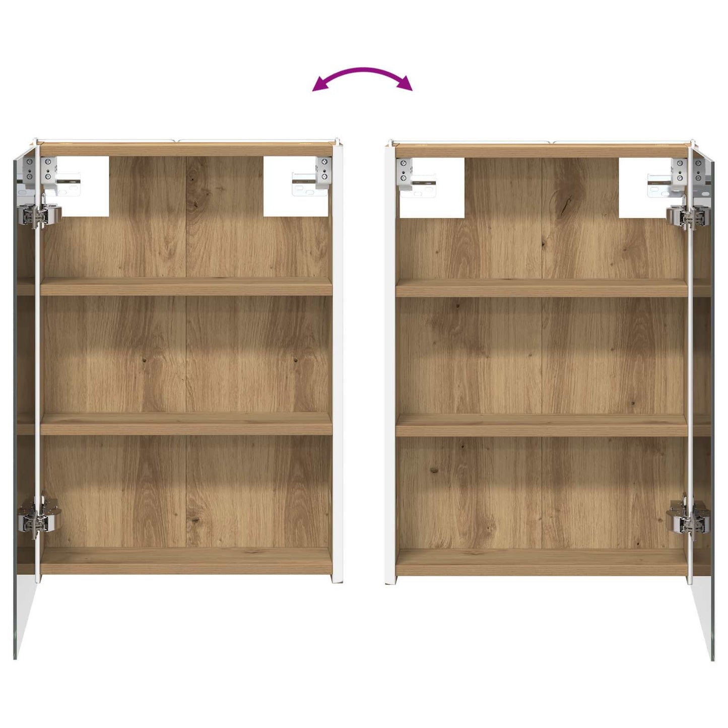 Badkamerkastenset 4 st Artisanaal eiken Bewerkt hout is nu te koop bij PeponiXL, paradijselijk wonen!