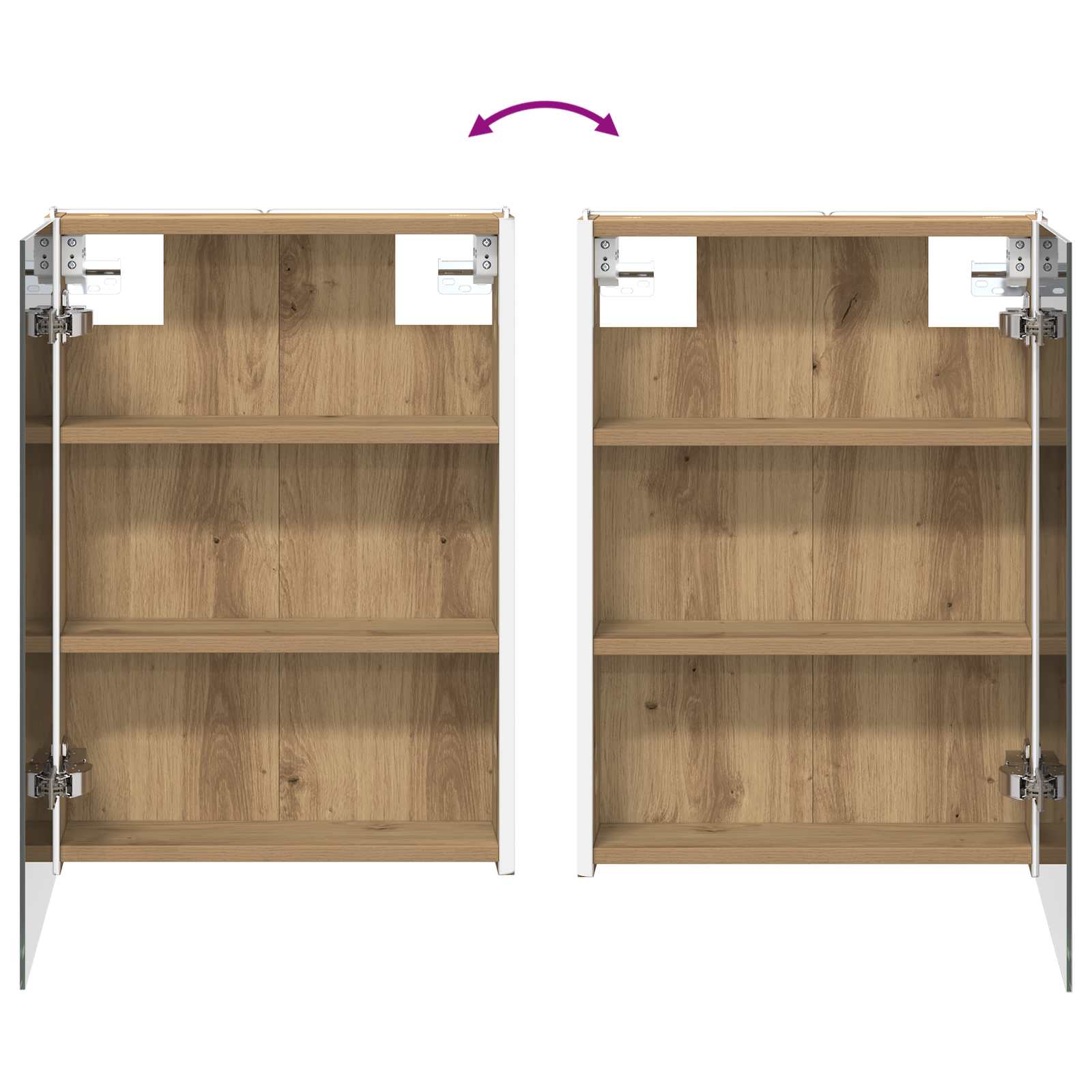 Badkamerkastenset 4 st Artisanaal eiken Bewerkt hout is nu te koop bij PeponiXL, paradijselijk wonen!