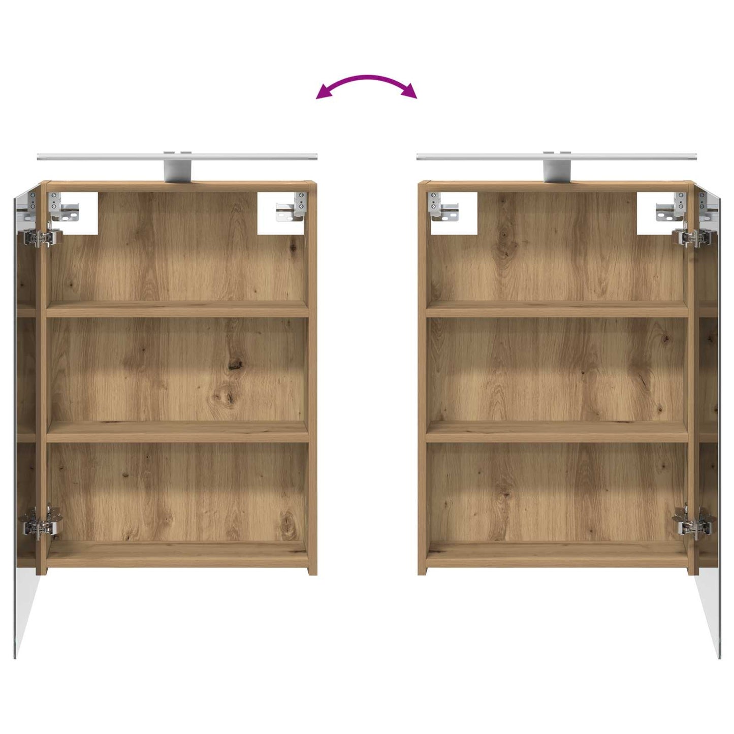 Badkamerkastenset 4 st Artisanaal eiken Bewerkt hout is nu te koop bij PeponiXL, paradijselijk wonen!