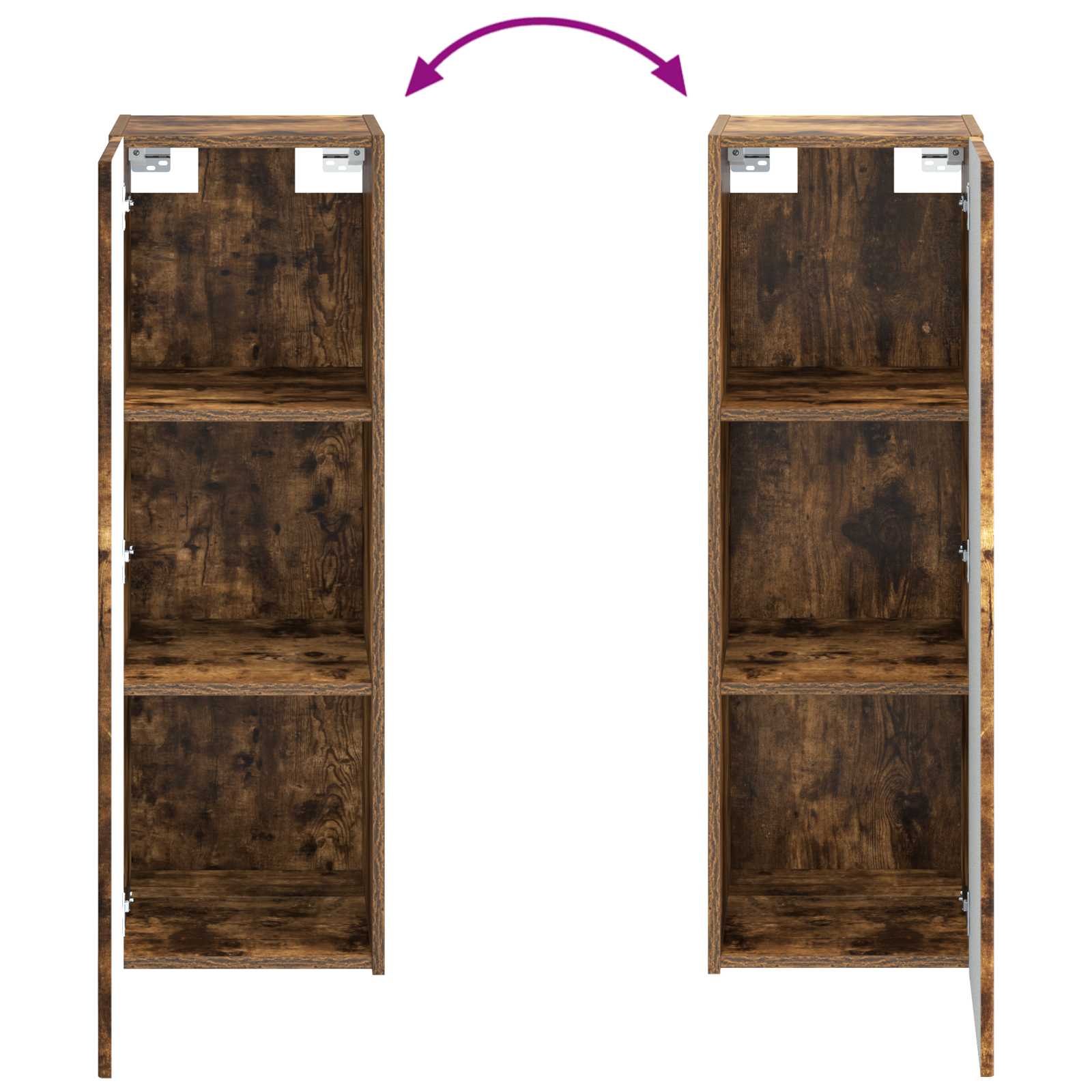 Badkamermeubelset 4 pcs Gerookt eiken Bewerkt hout en glas is nu te koop bij PeponiXL, paradijselijk wonen!