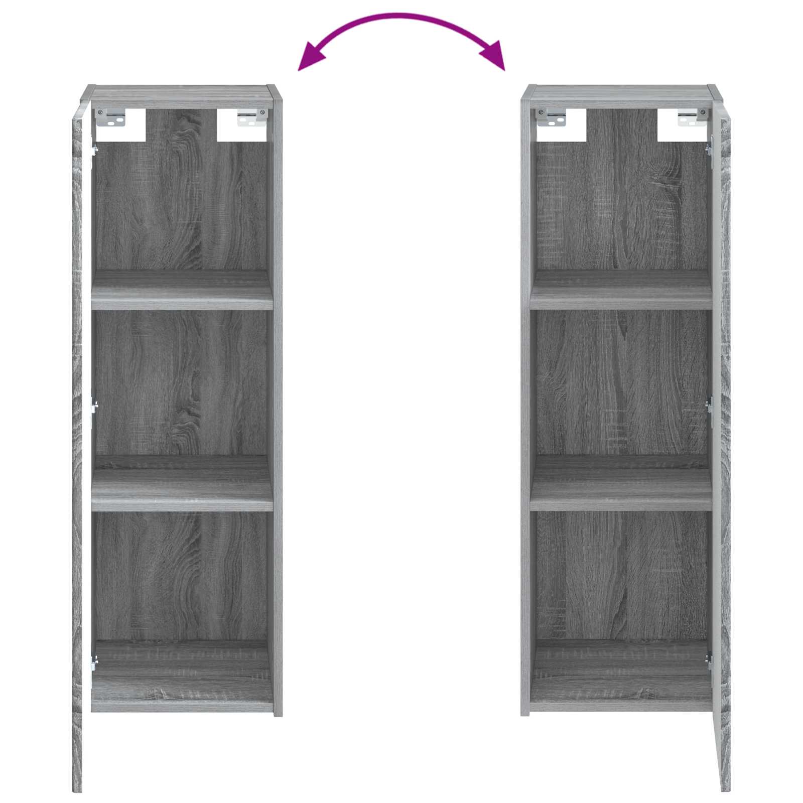 Badkamermeubelset 4 pcs Grijs Sonoma Bewerkt hout en glas is nu te koop bij PeponiXL, paradijselijk wonen!