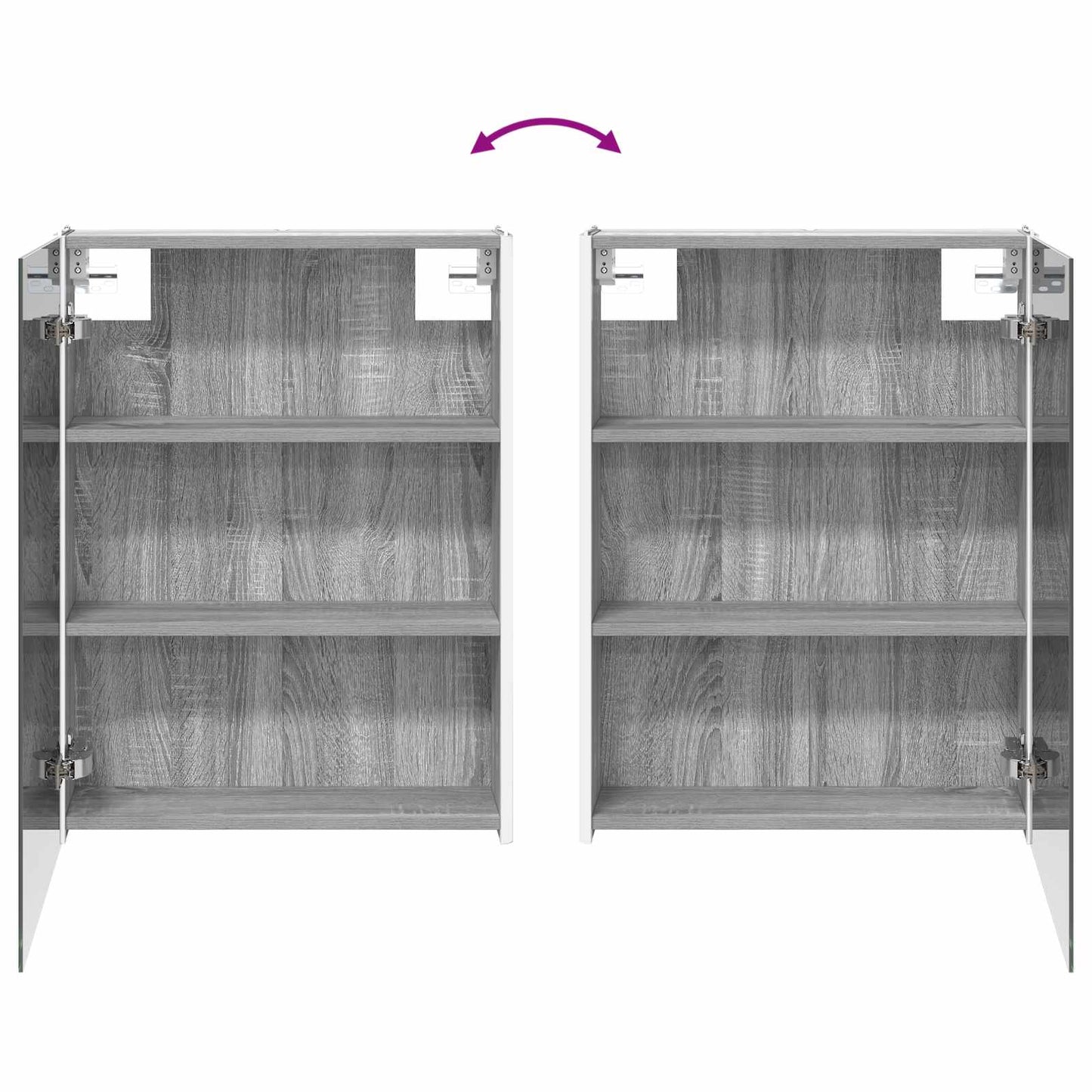 Badkamermeubelset 4 pcs Grijs Sonoma Bewerkt hout en glas is nu te koop bij PeponiXL, paradijselijk wonen!