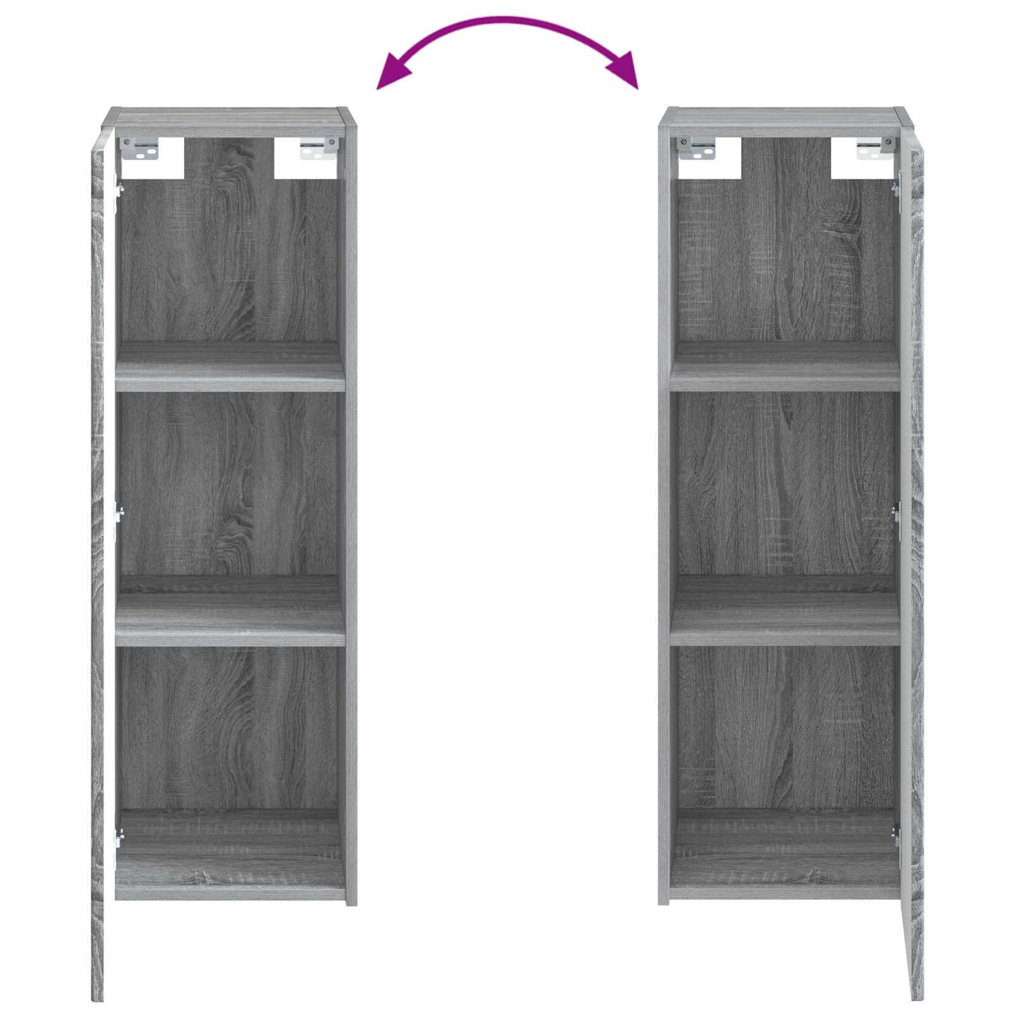 Badkamermeubelset 4 pcs Grijs Sonoma Bewerkt hout en glas is nu te koop bij PeponiXL, paradijselijk wonen!