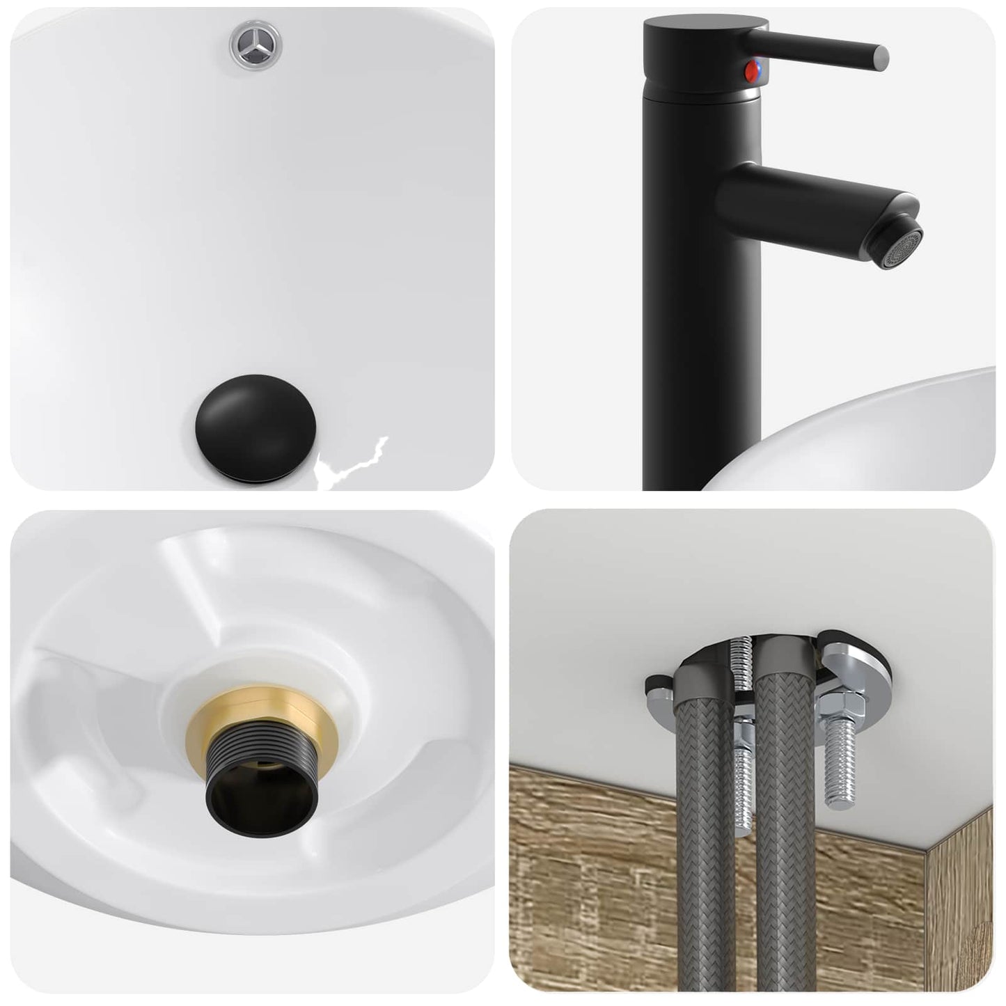 Badkamermeubelset 4 pcs Sonoma Eiken Bewerkt hout en glas is nu te koop bij PeponiXL, paradijselijk wonen!