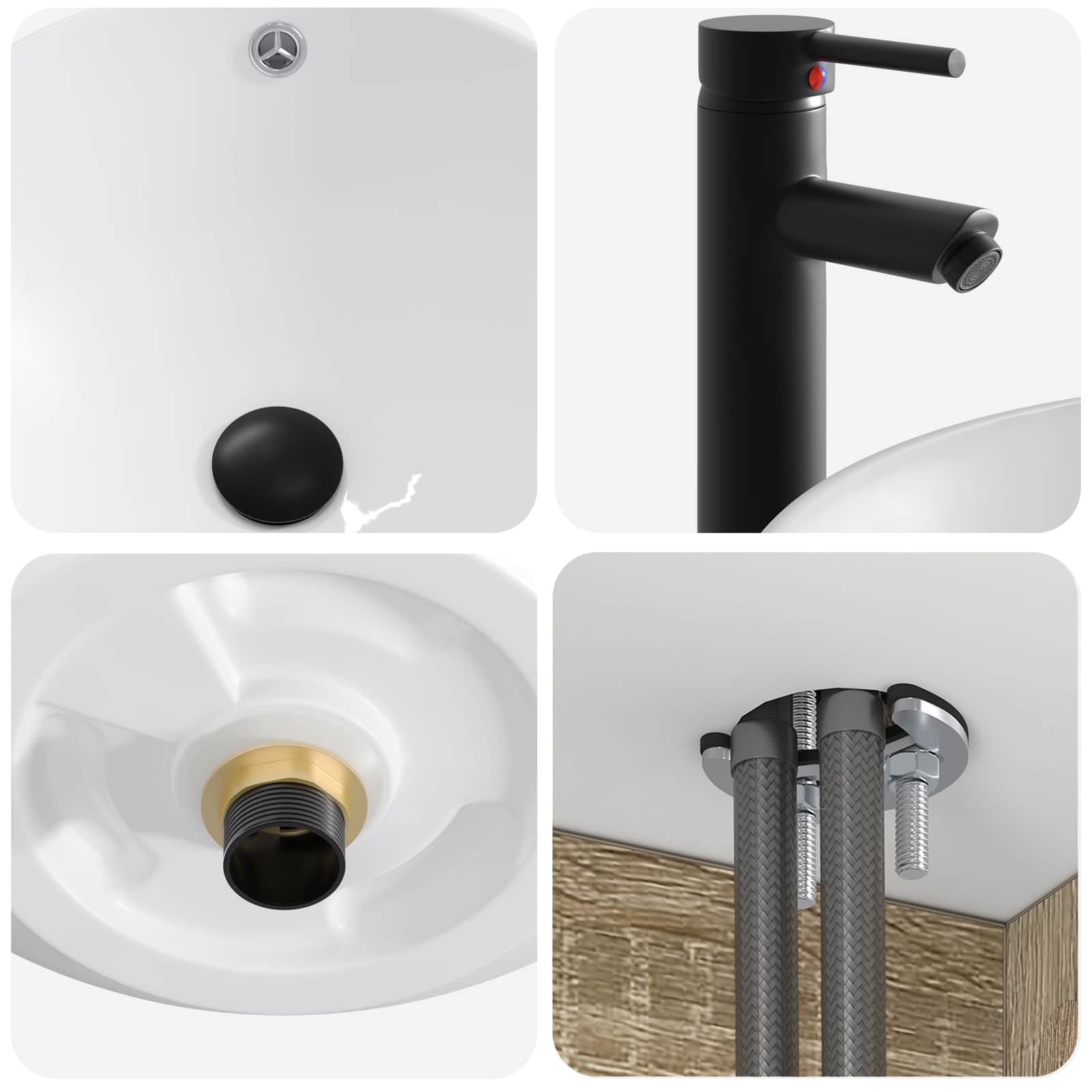 Badkamermeubelset 4 pcs Sonoma Eiken Bewerkt hout en glas is nu te koop bij PeponiXL, paradijselijk wonen!